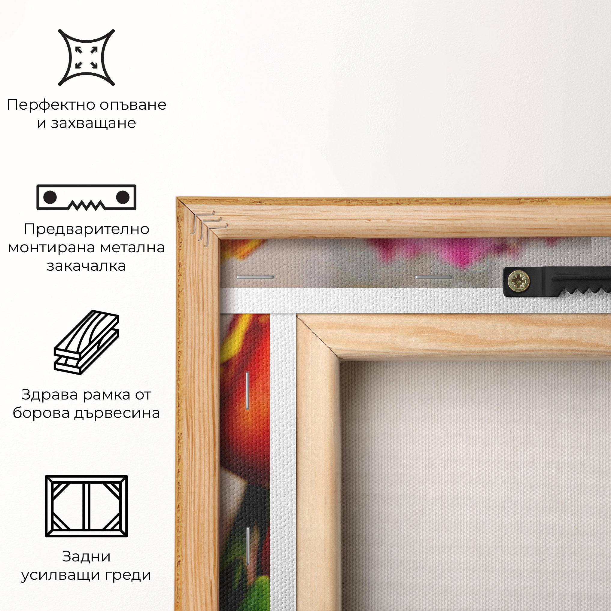 Картина на платно Pink Orange Tulips mockup 5