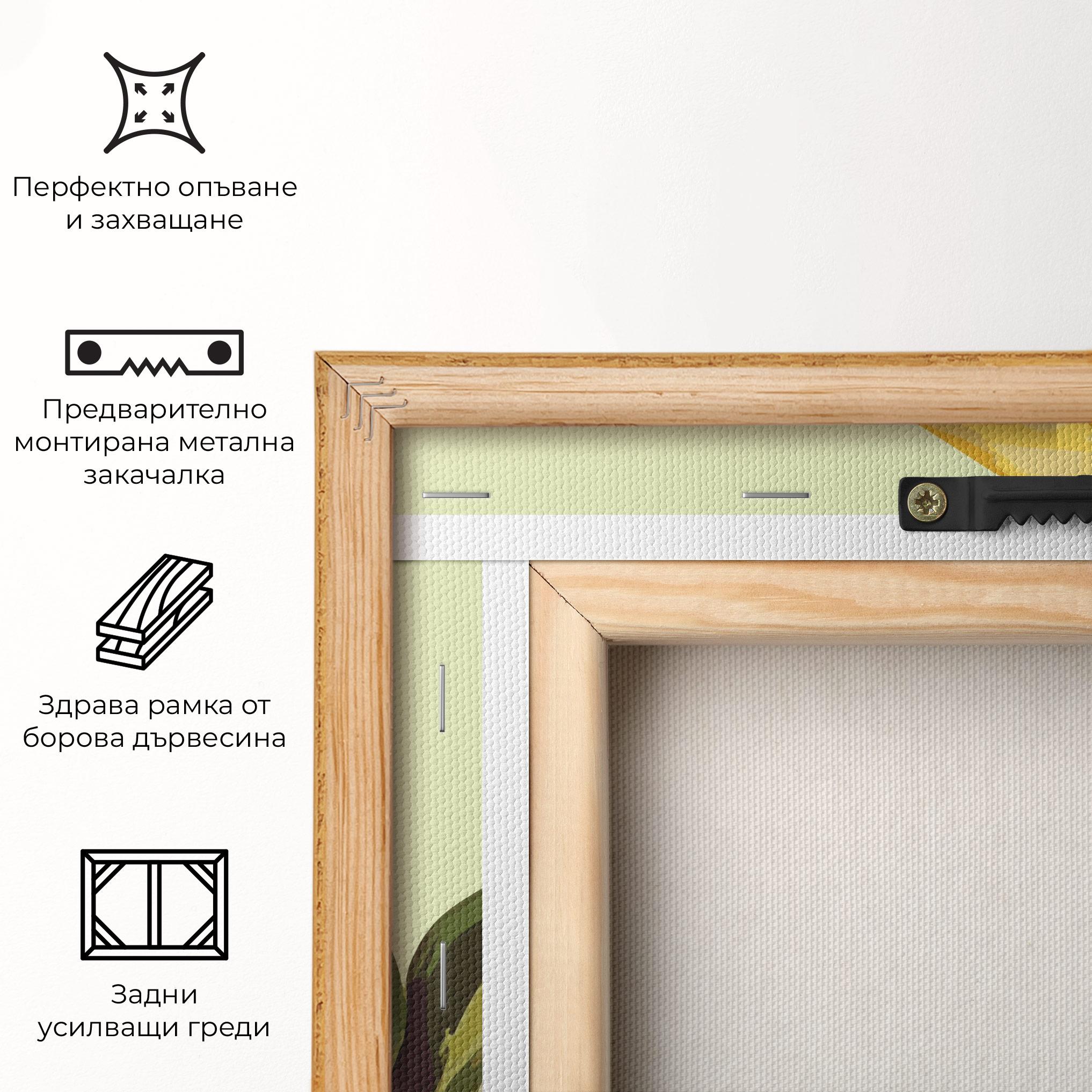 Картина на платно Yellow Shiny Tulip mockup 5