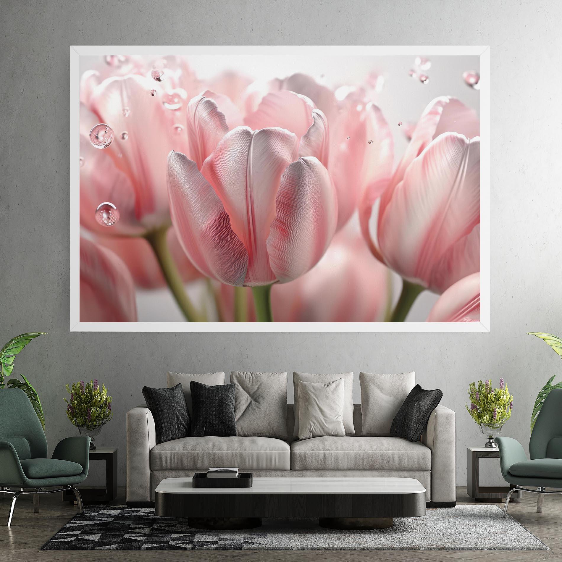 Картина на платно Pink Pretty Tulips mockup 7