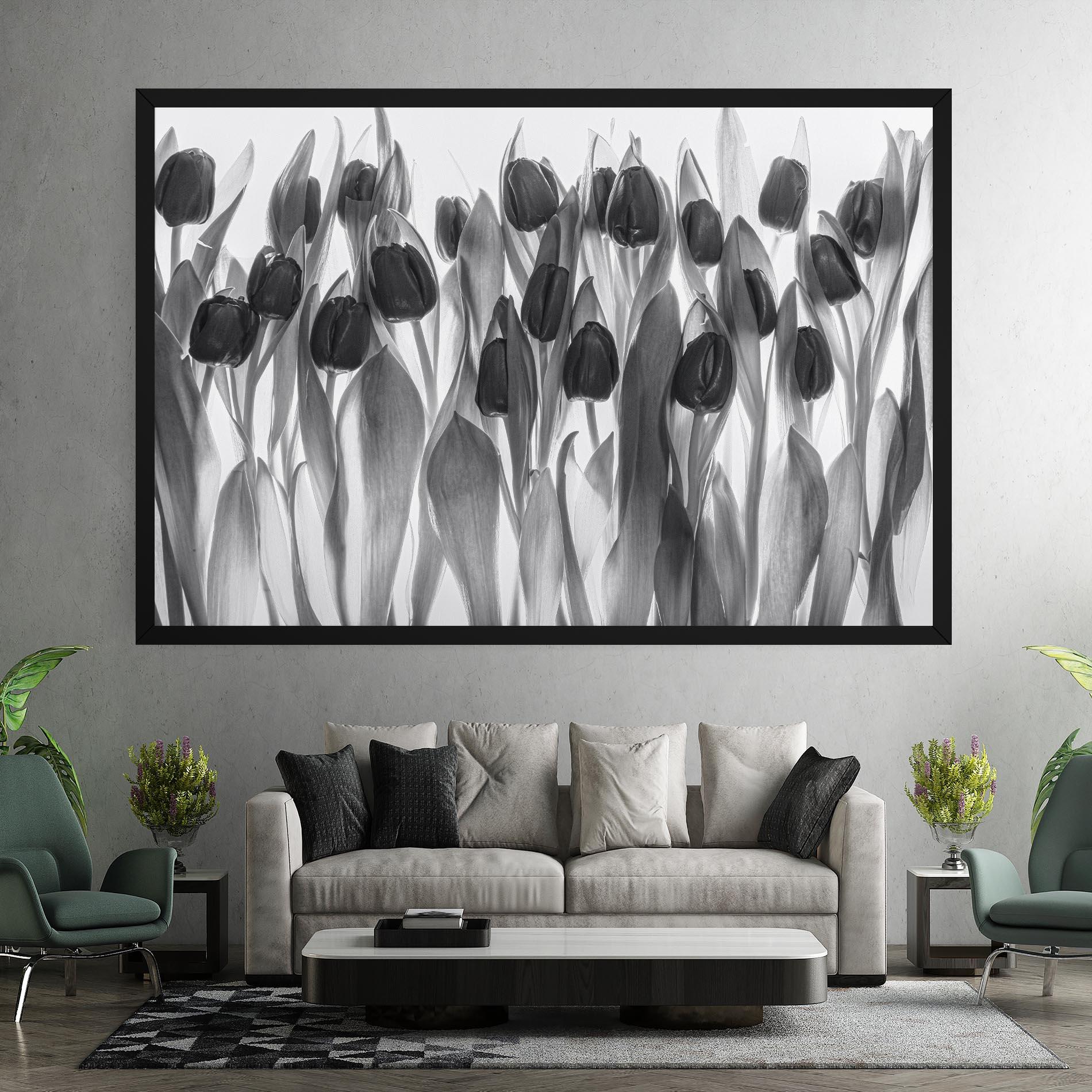 Картина на платно Grey Tulips mockup 7