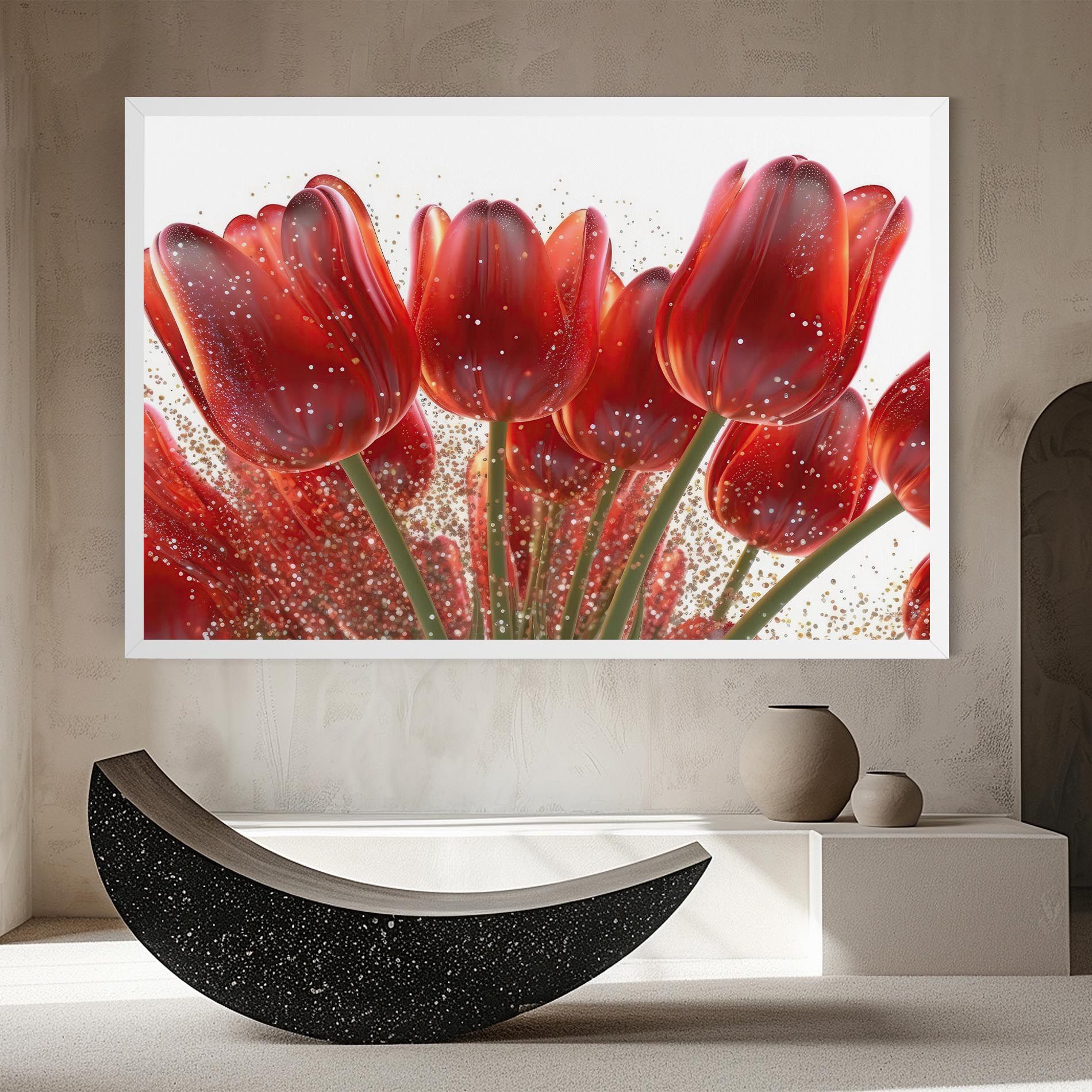 Glitter Red Tulips mockup 8