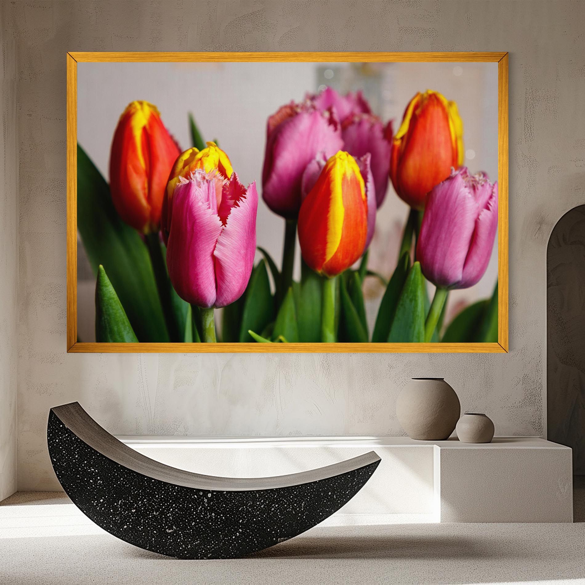 Pink Orange Tulips mockup 8