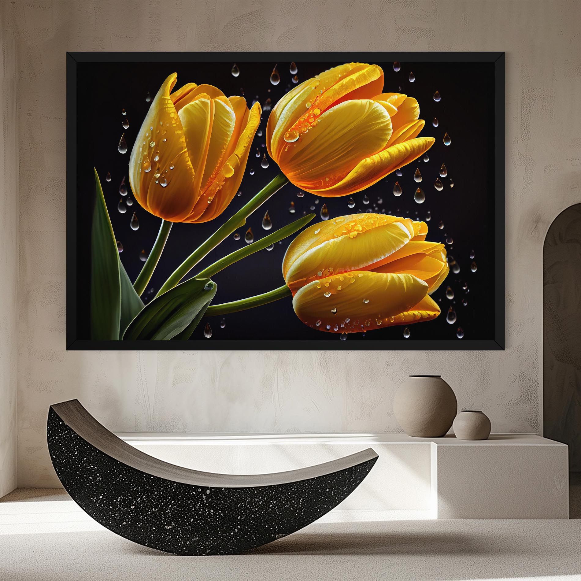 3 Yellow Tulips mockup 8