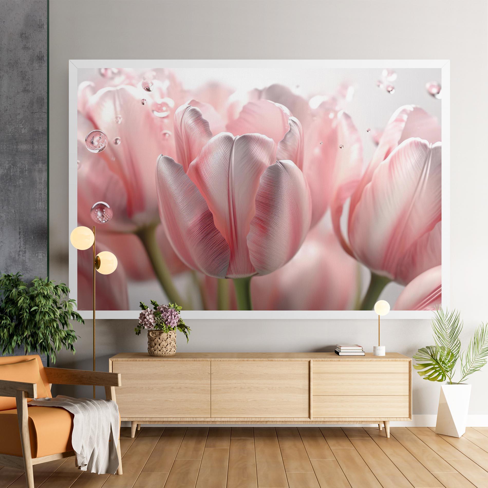 Картина на платно Pink Pretty Tulips mockup 9