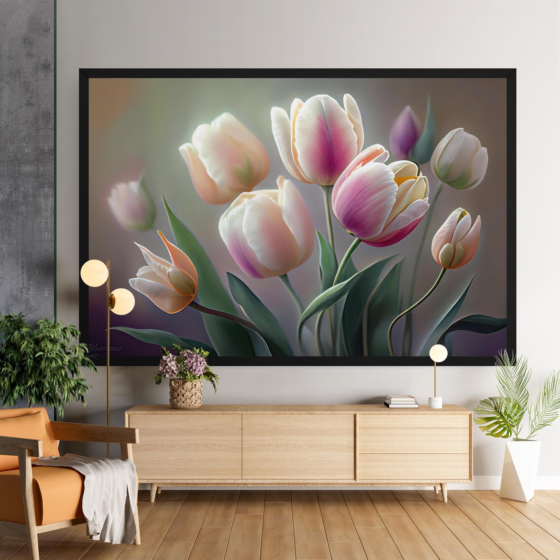 Картина на платно Pretty Tulips mockup 9