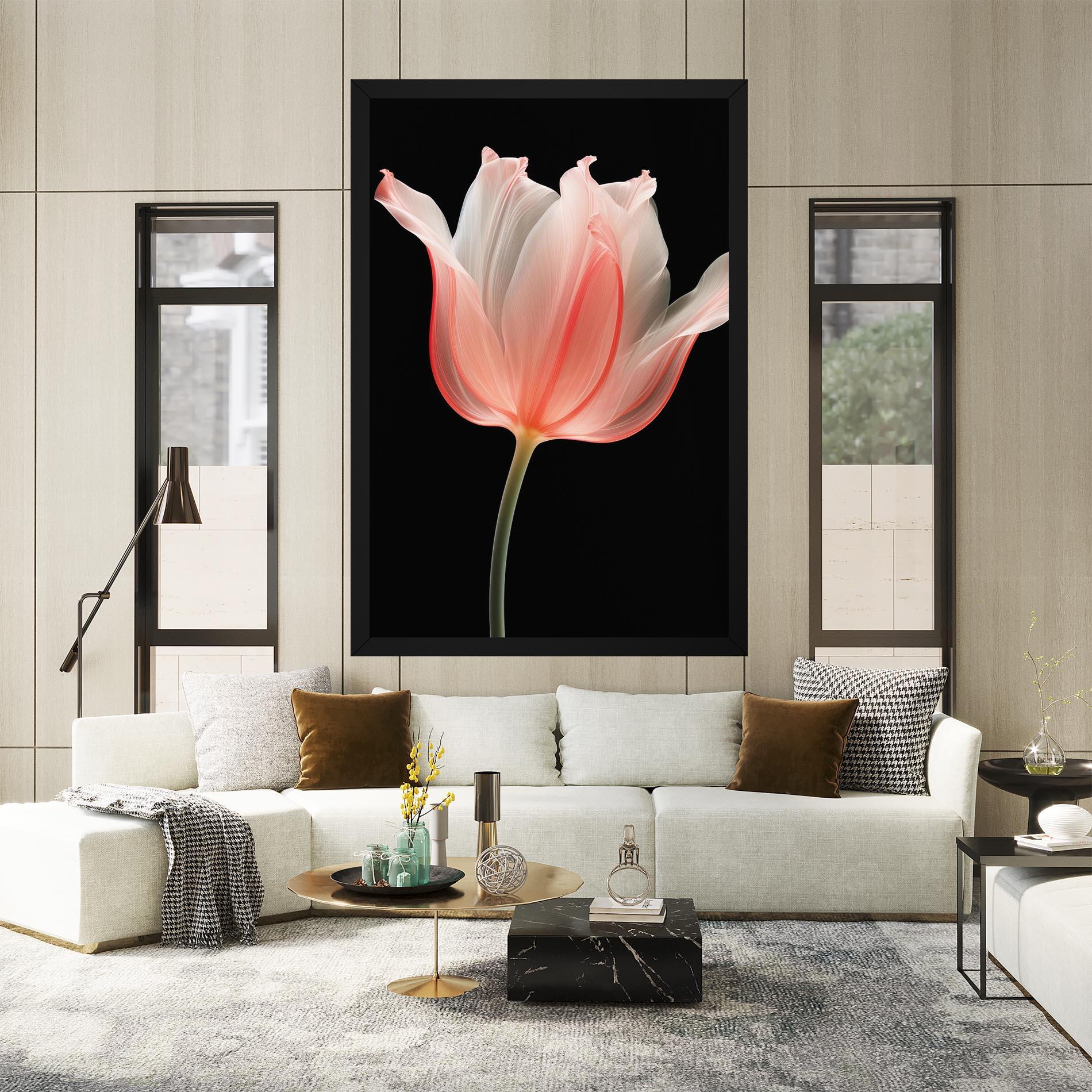 Картина на платно Pastel Pink Tulip mockup 2