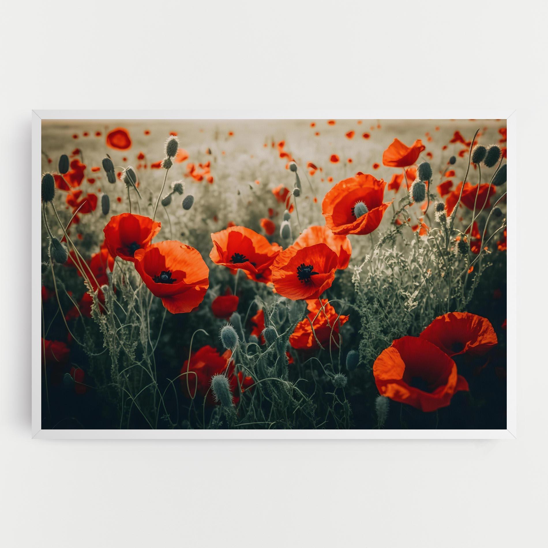 Картина на платно Poppy Grass Field mockup 0