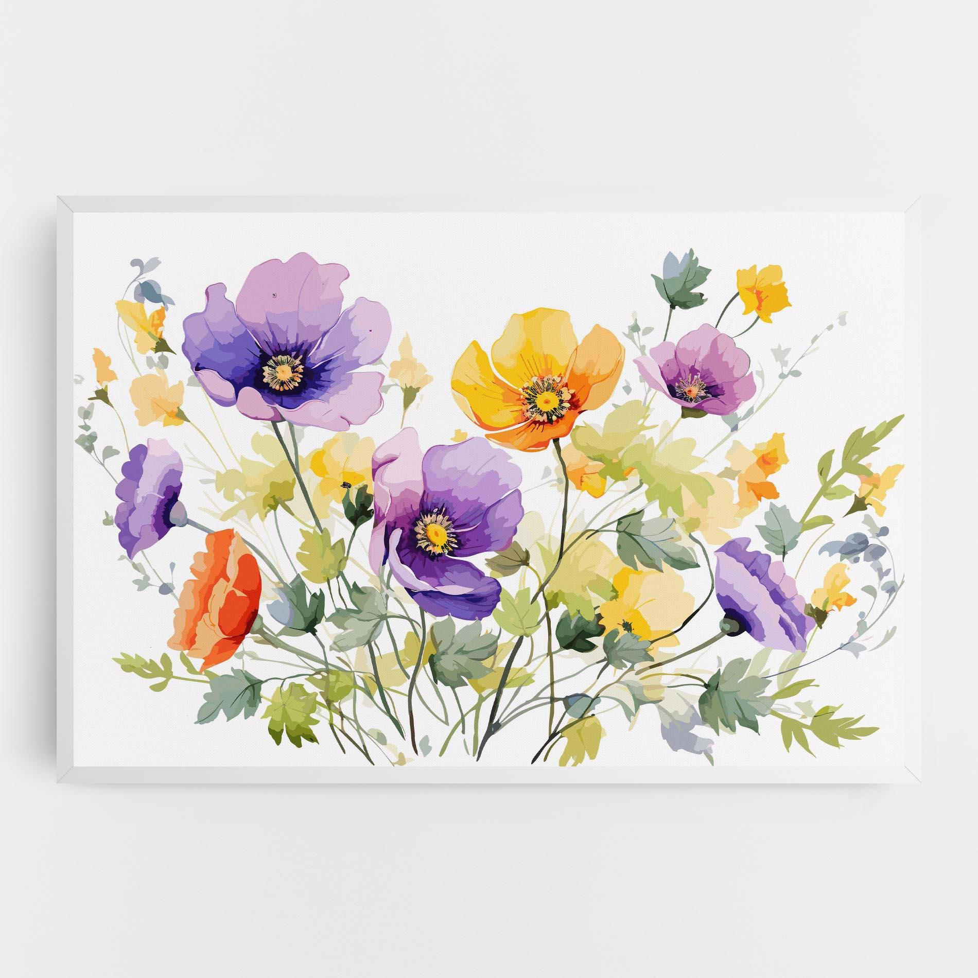 Картина на платно Purple Orange Poppy mockup 0