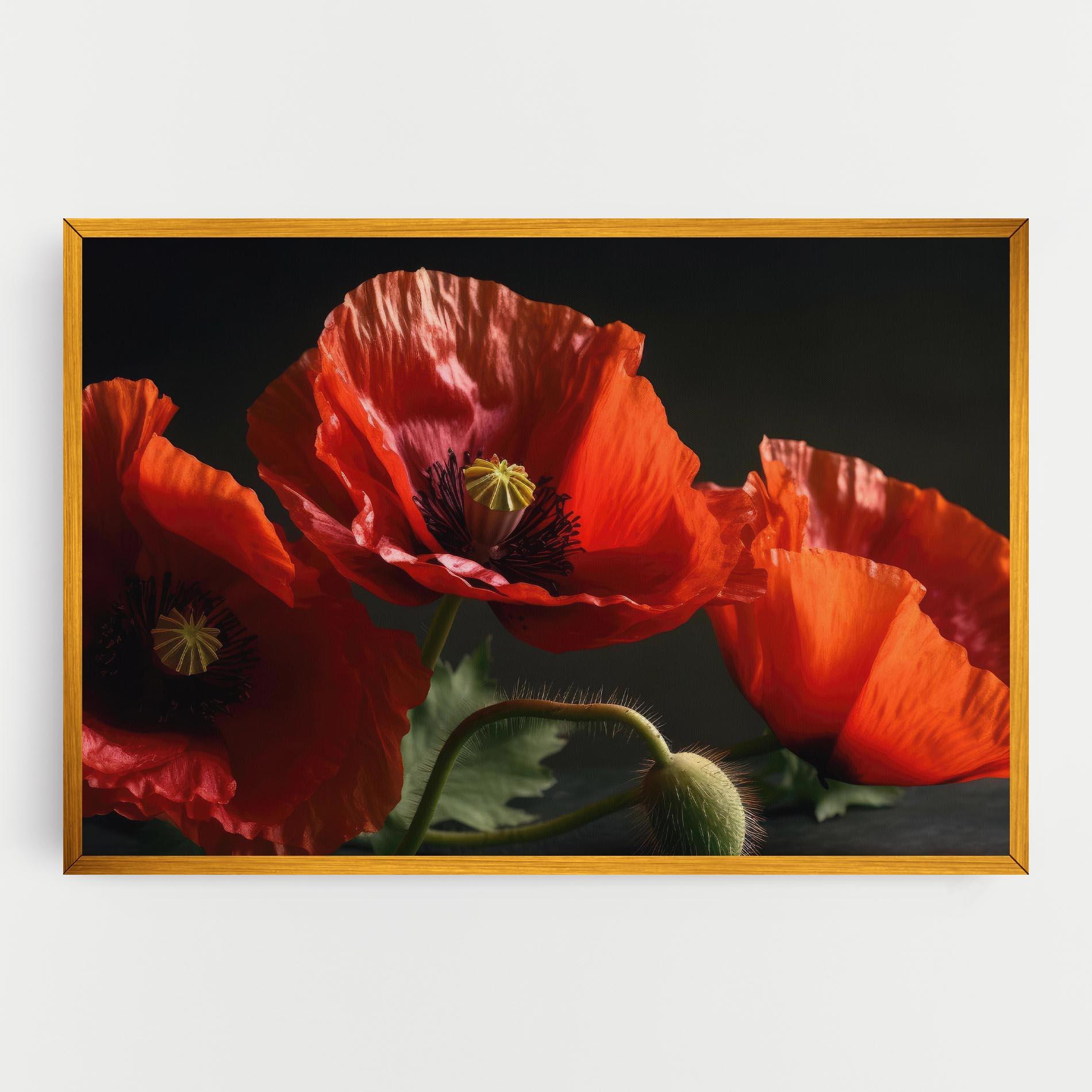 Картина на платно 3 Pretty Poppies mockup 0
