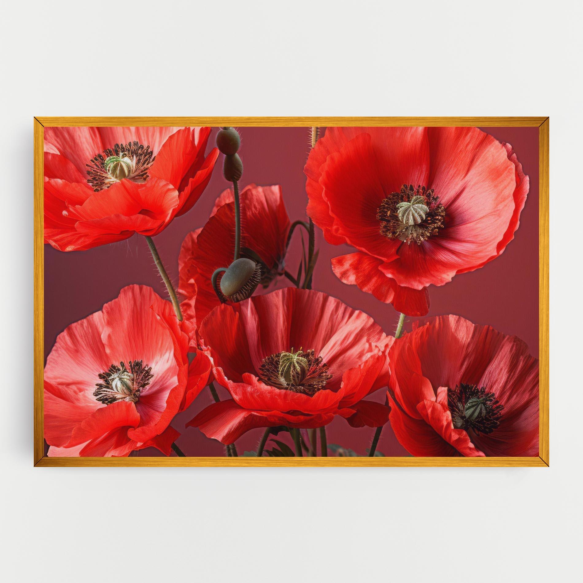 Картина на платно Red Poppies mockup 0