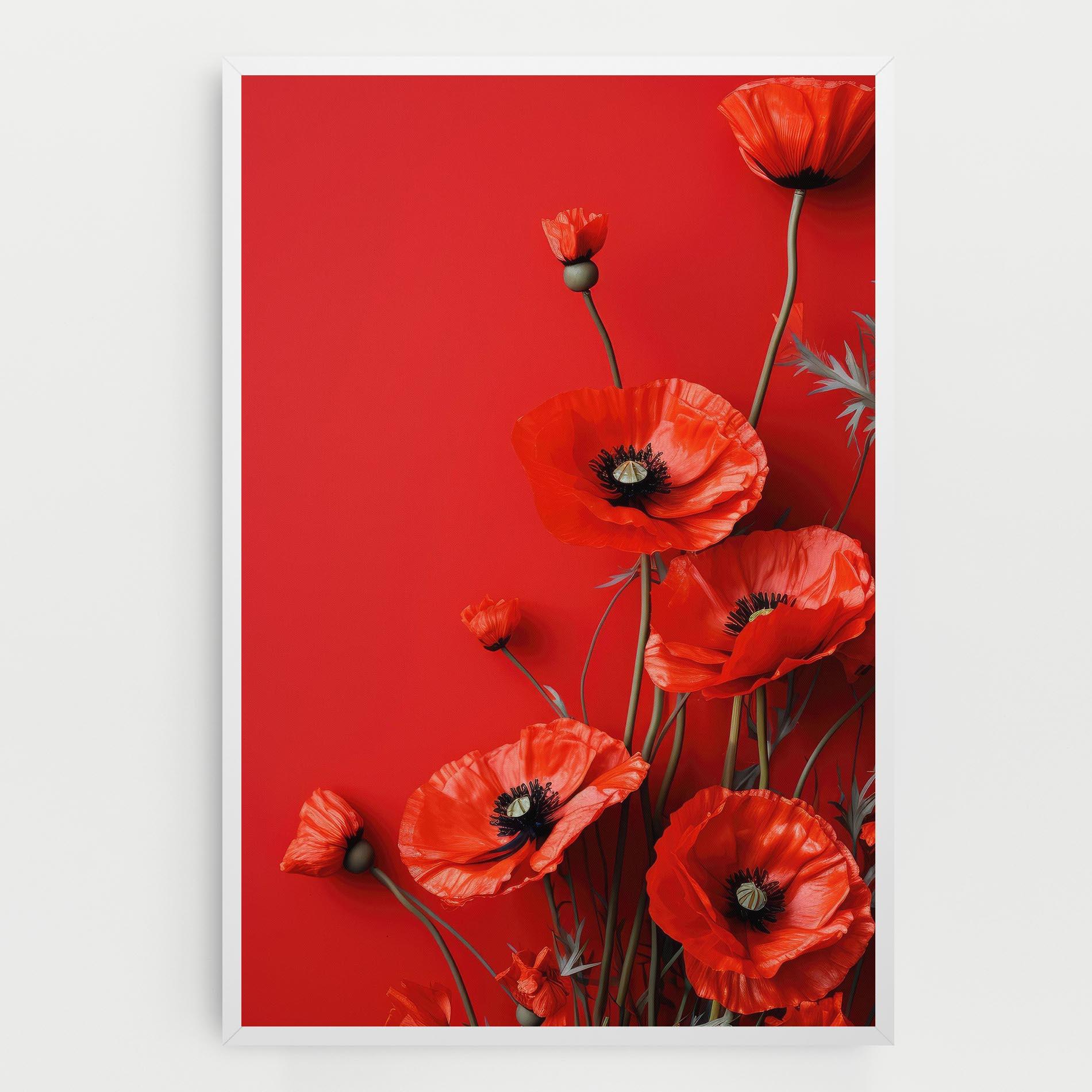 Картина на платно Poppies On The Table mockup 0