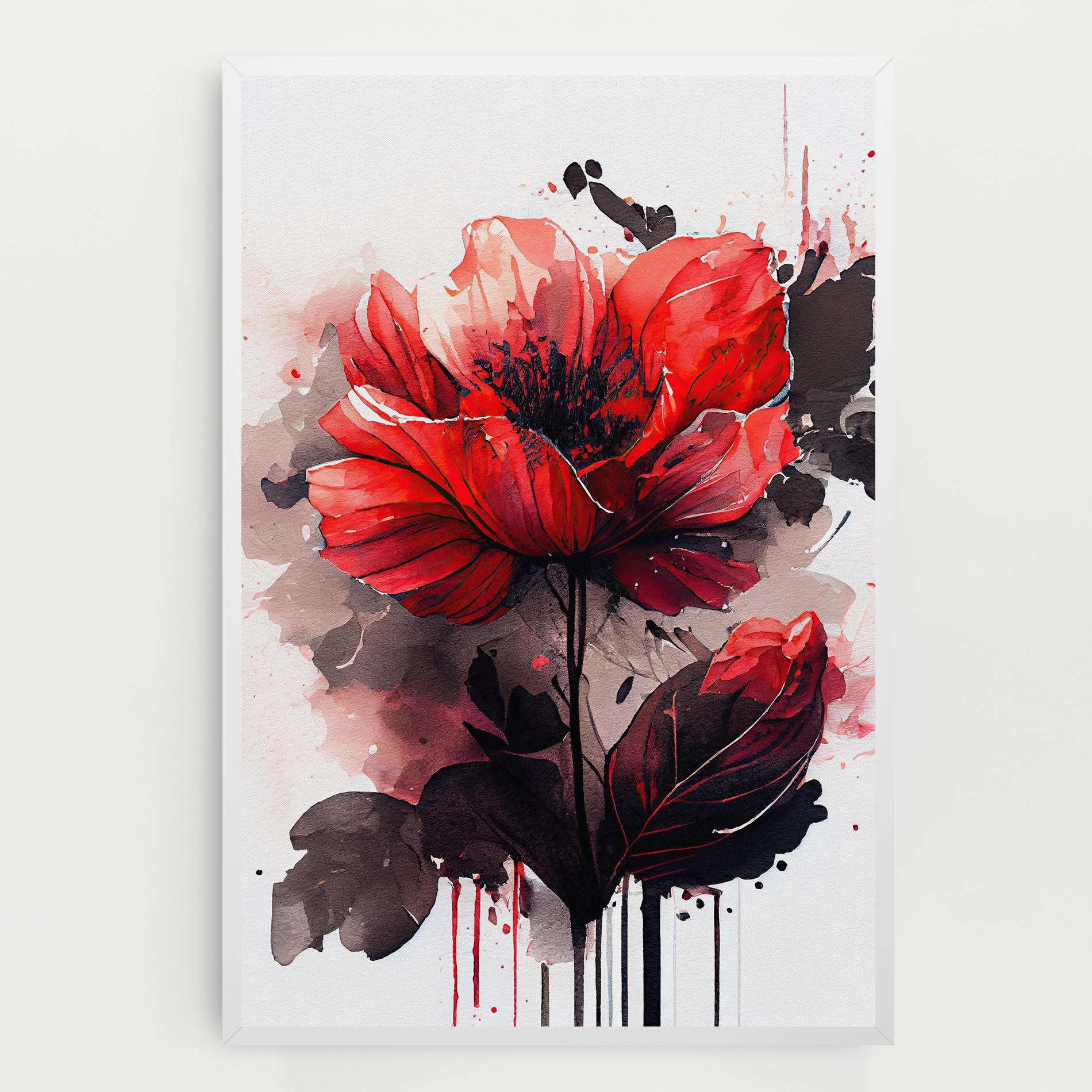 Картина на платно Watercolor Poppy mockup 0