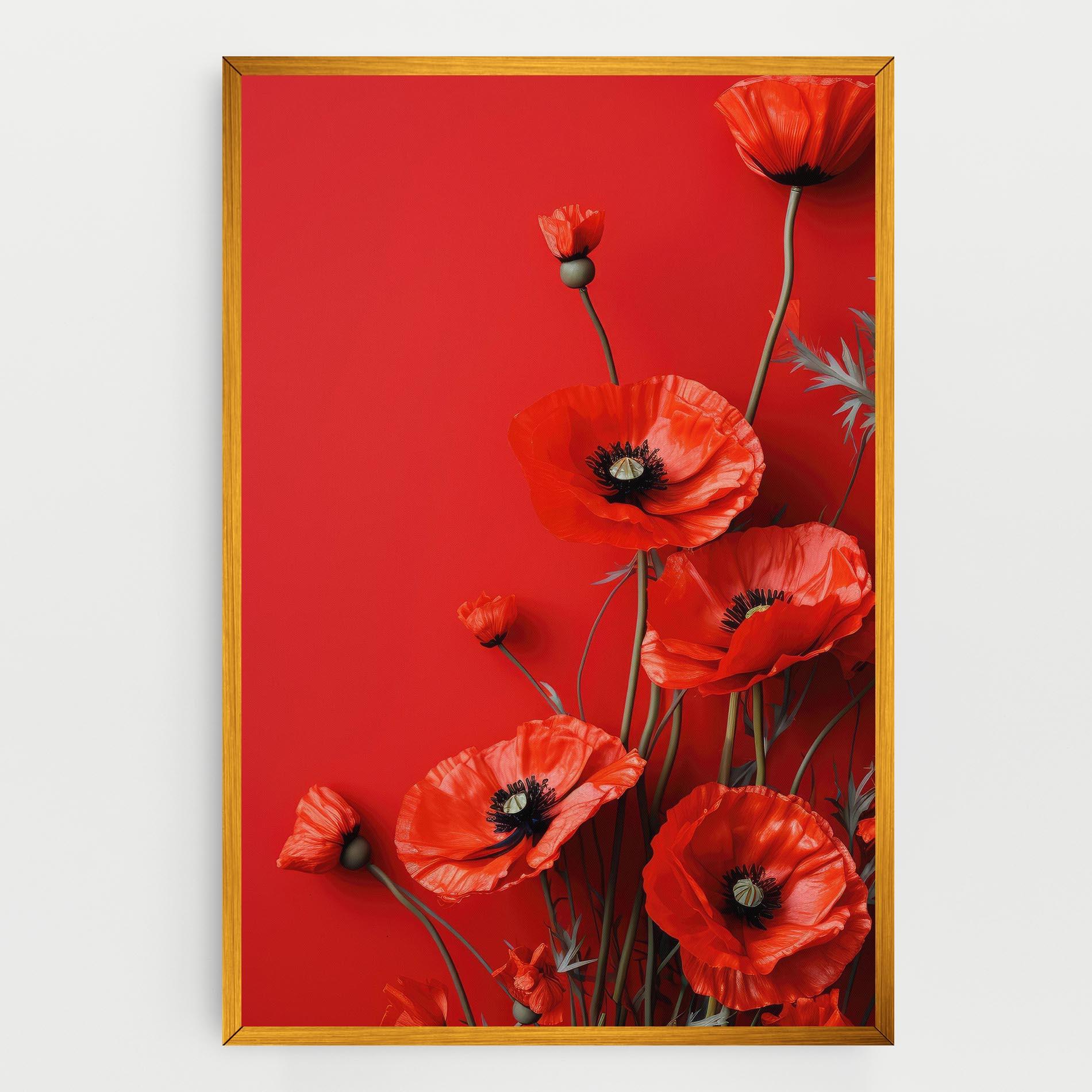 Картина на платно Poppies On The Table mockup 0