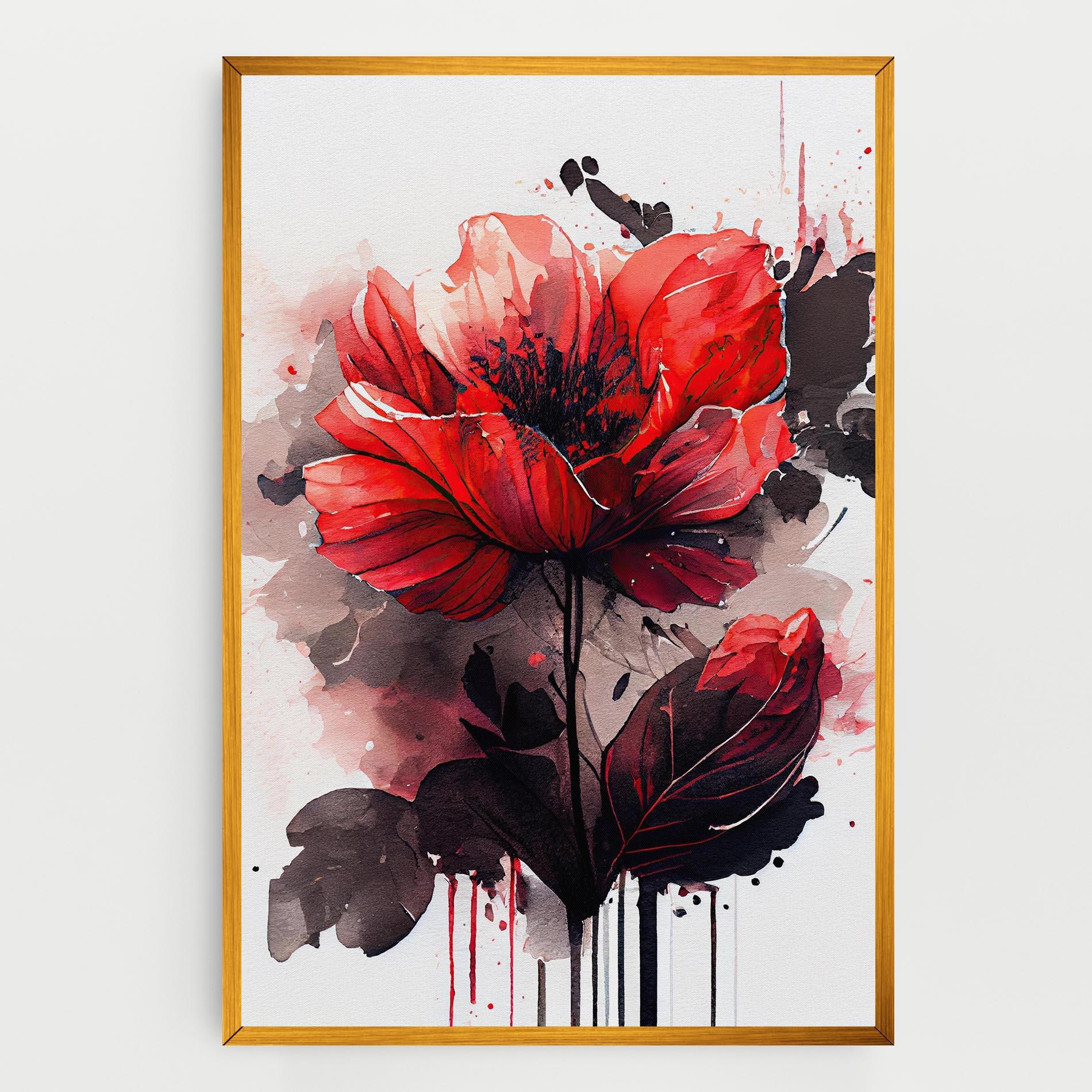 Картина на платно Watercolor Poppy mockup 0