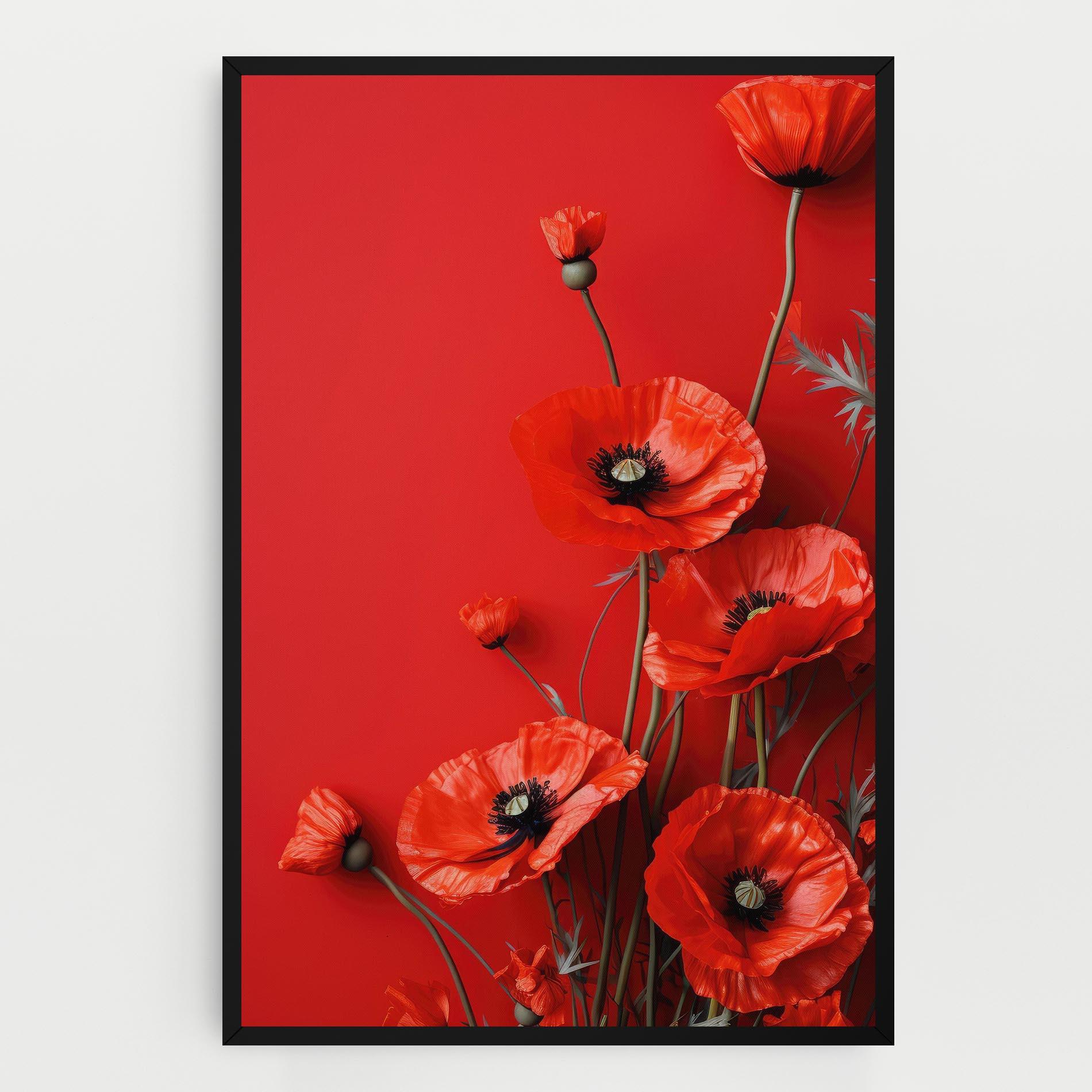 Картина на платно Poppies On The Table mockup 0
