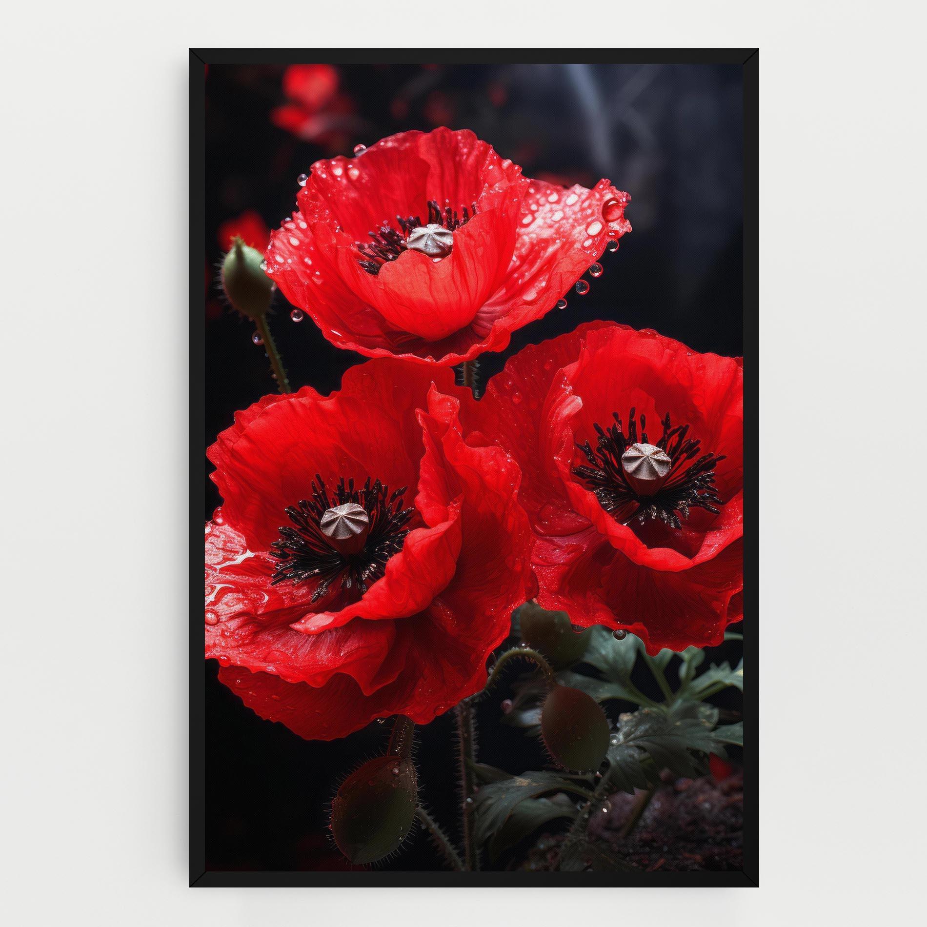 Картина на платно Red Poppy mockup 0