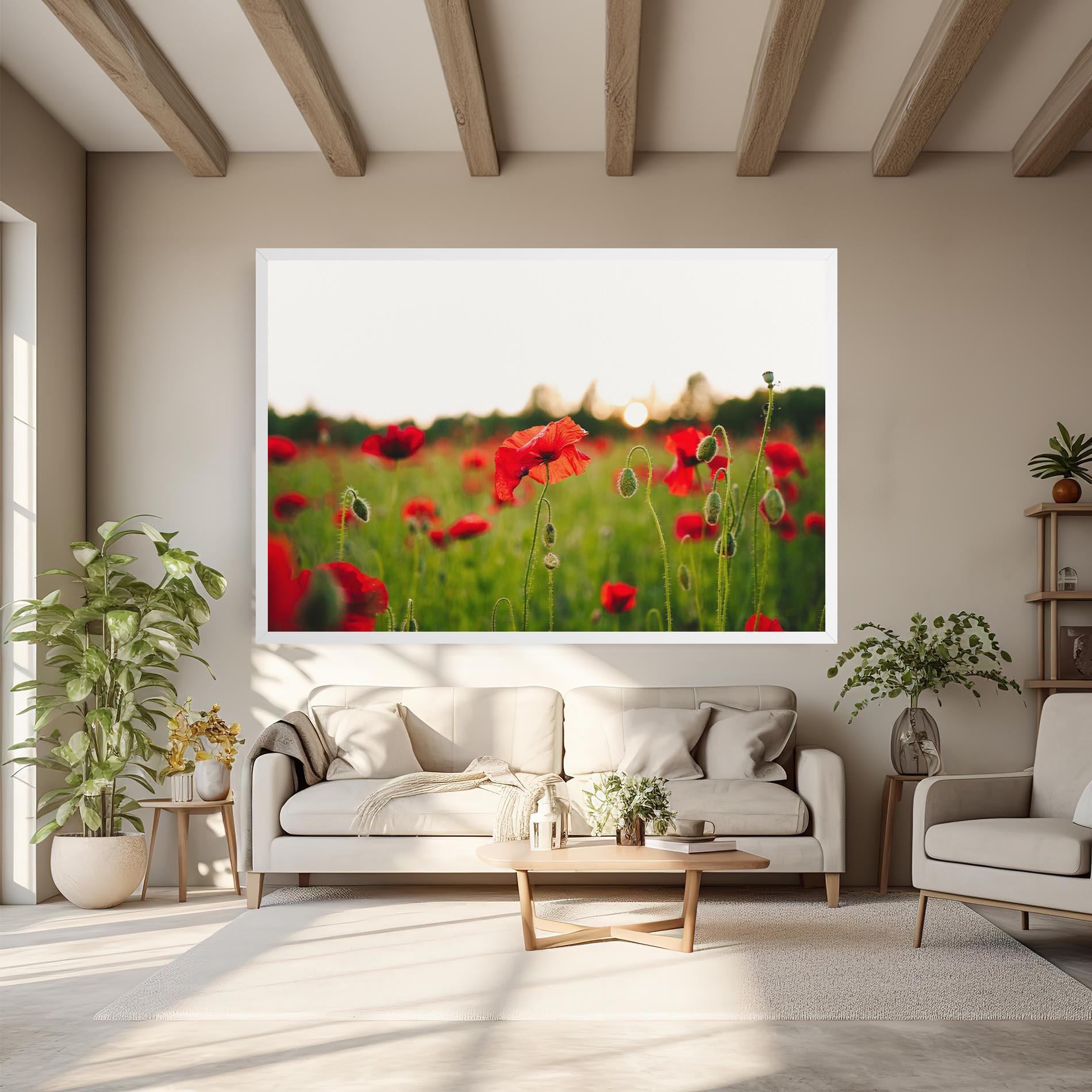 Картина на платно Poppies Field mockup 6