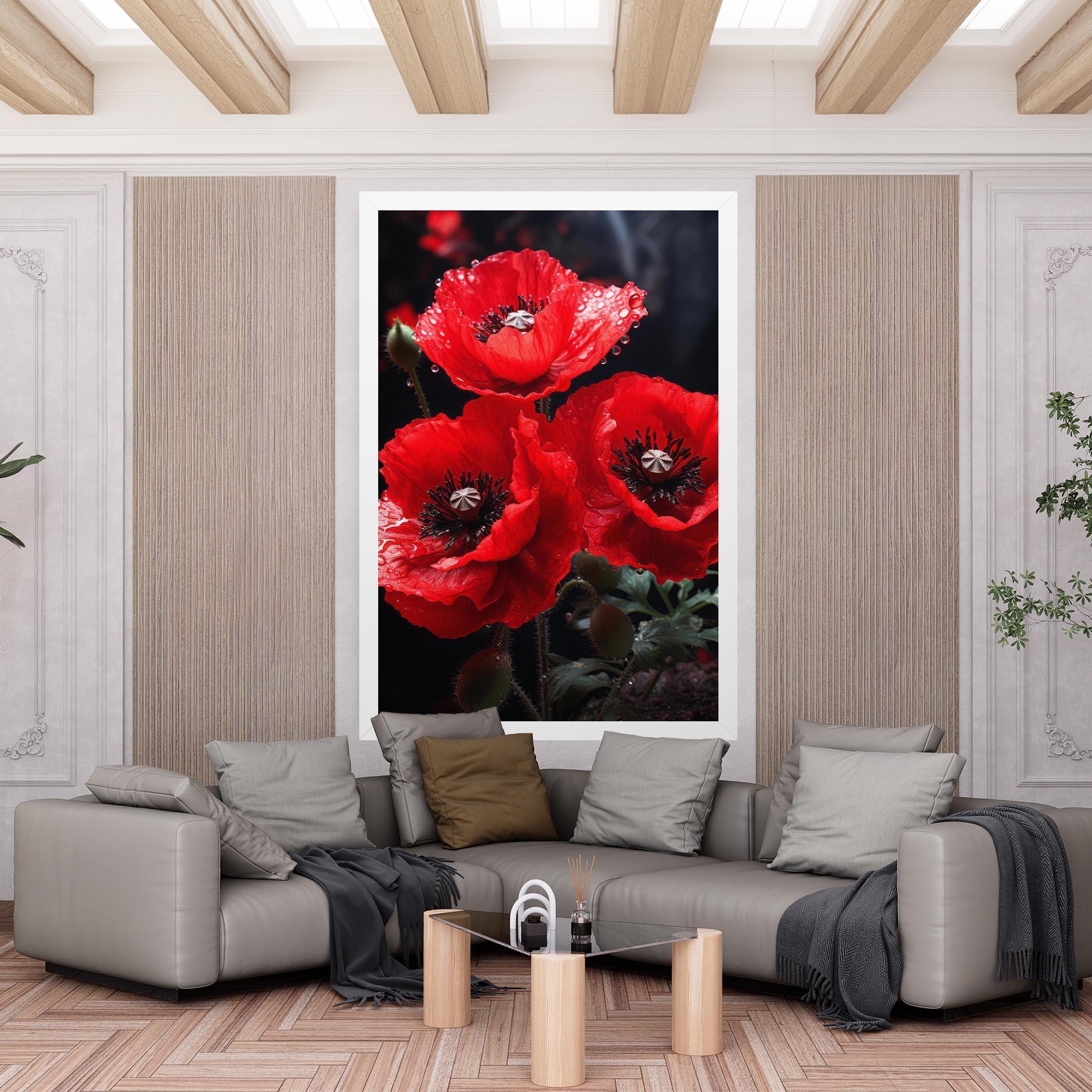 Картина на платно Red Poppy mockup 6