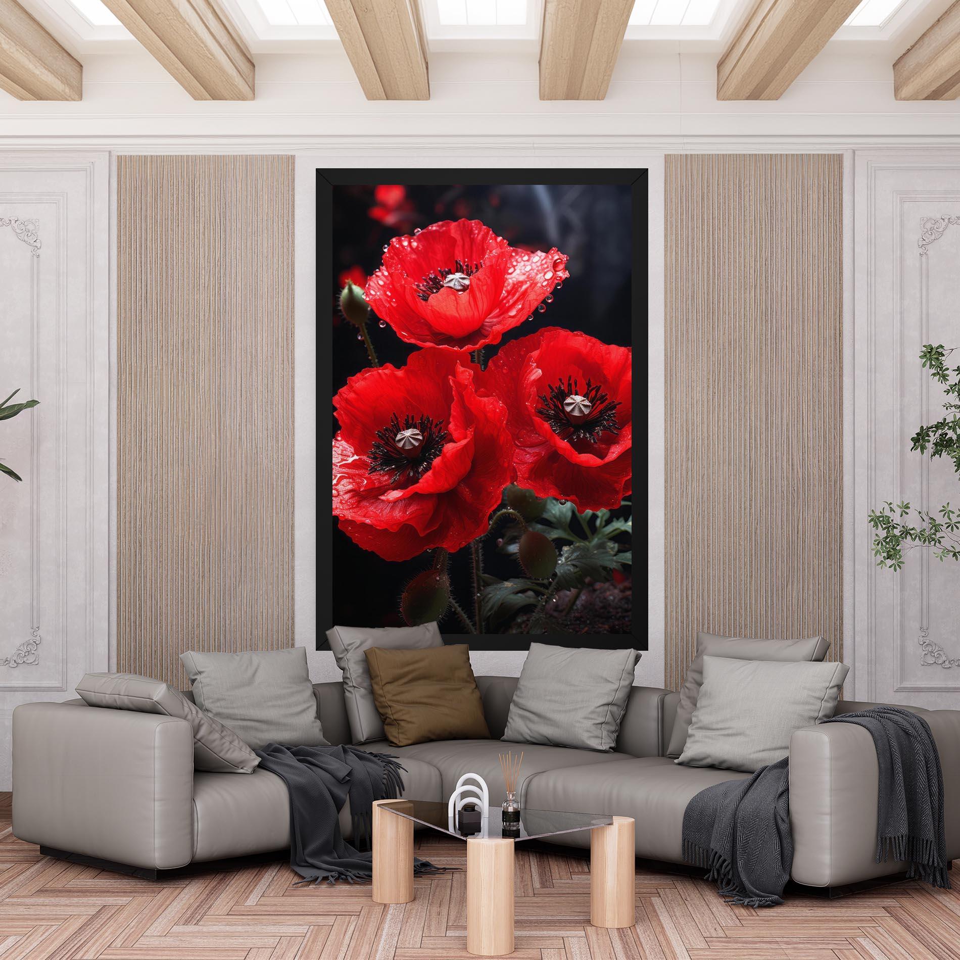 Картина на платно Red Poppy mockup 6
