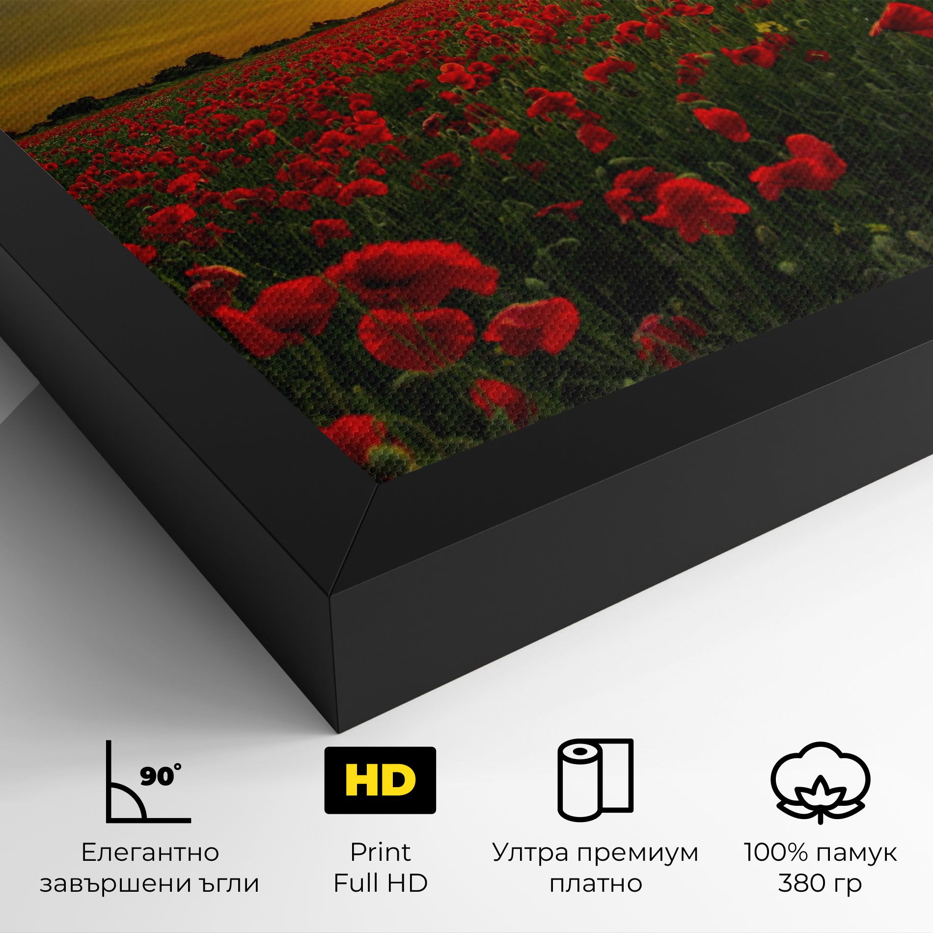 Poppies Sunset mockup 4