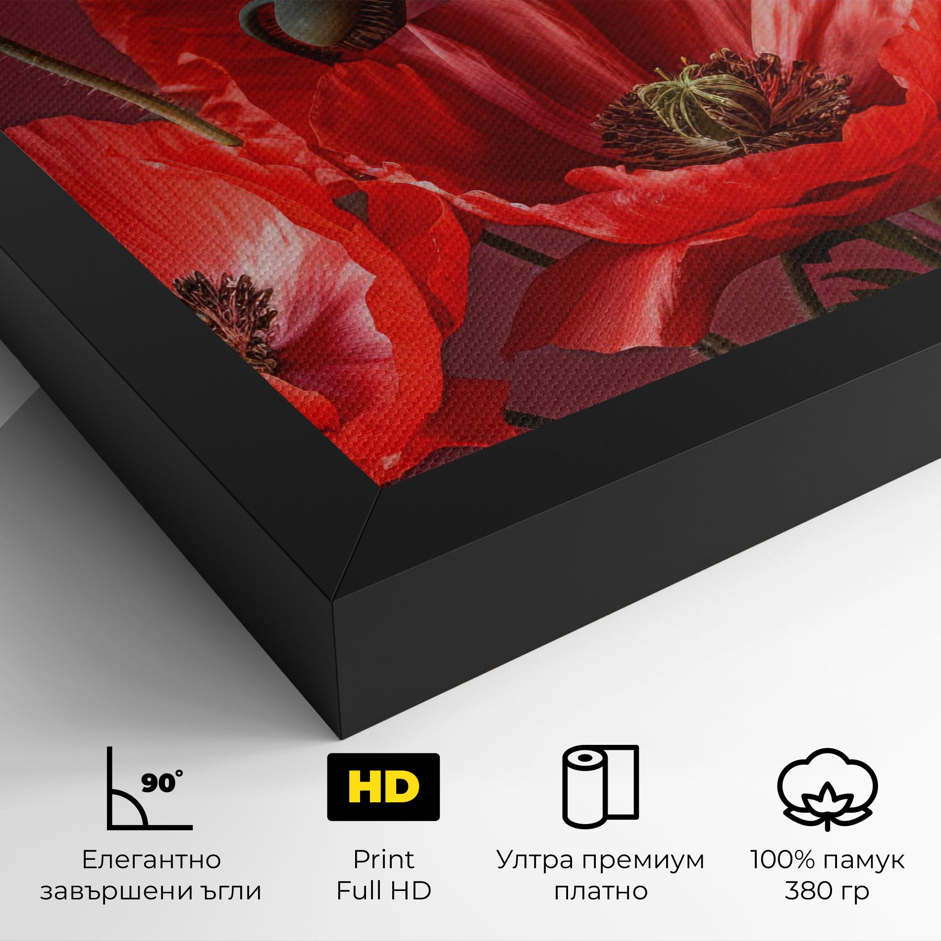Картина на платно Red Poppies mockup 4