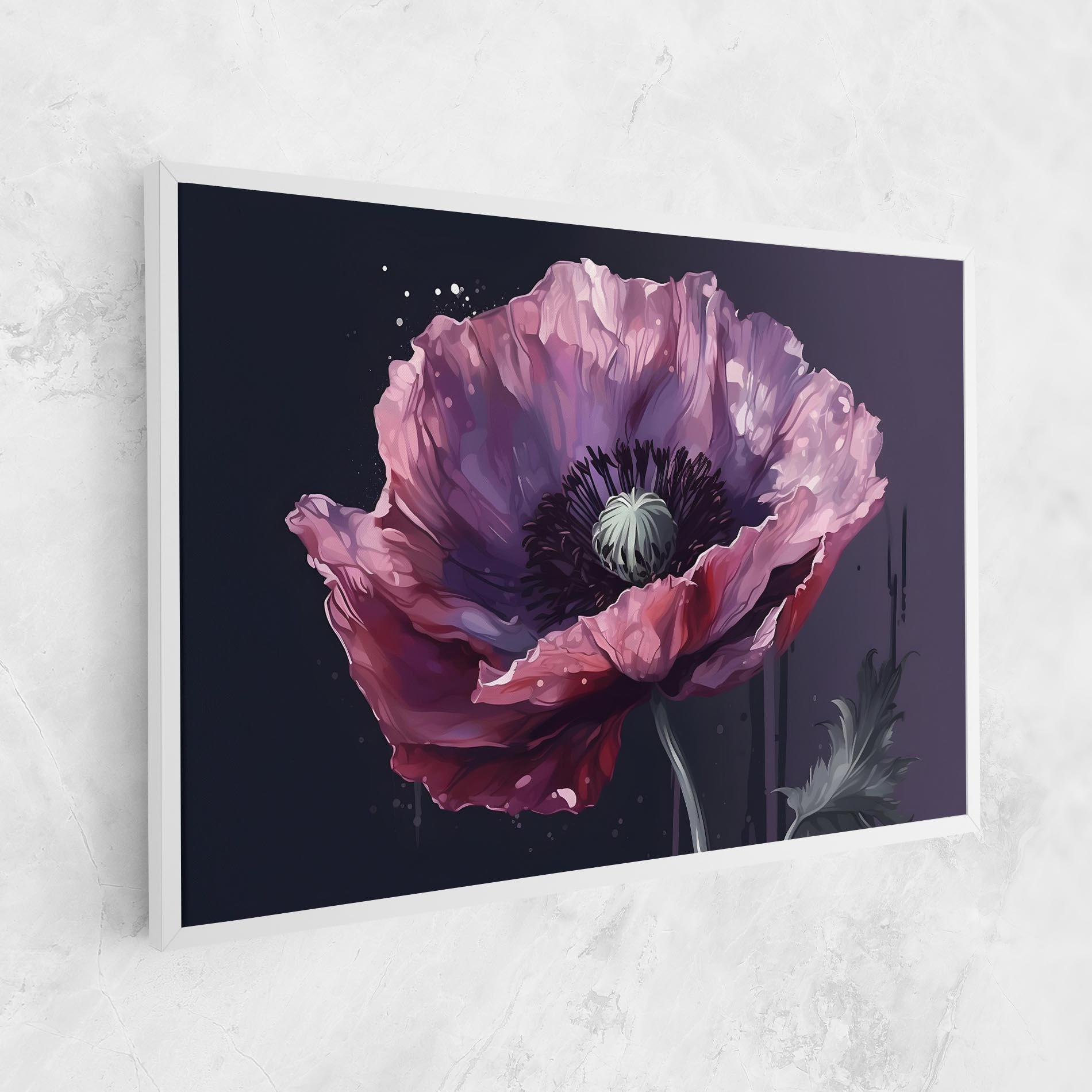 Картина на платно Light Purple Poppy mockup 1