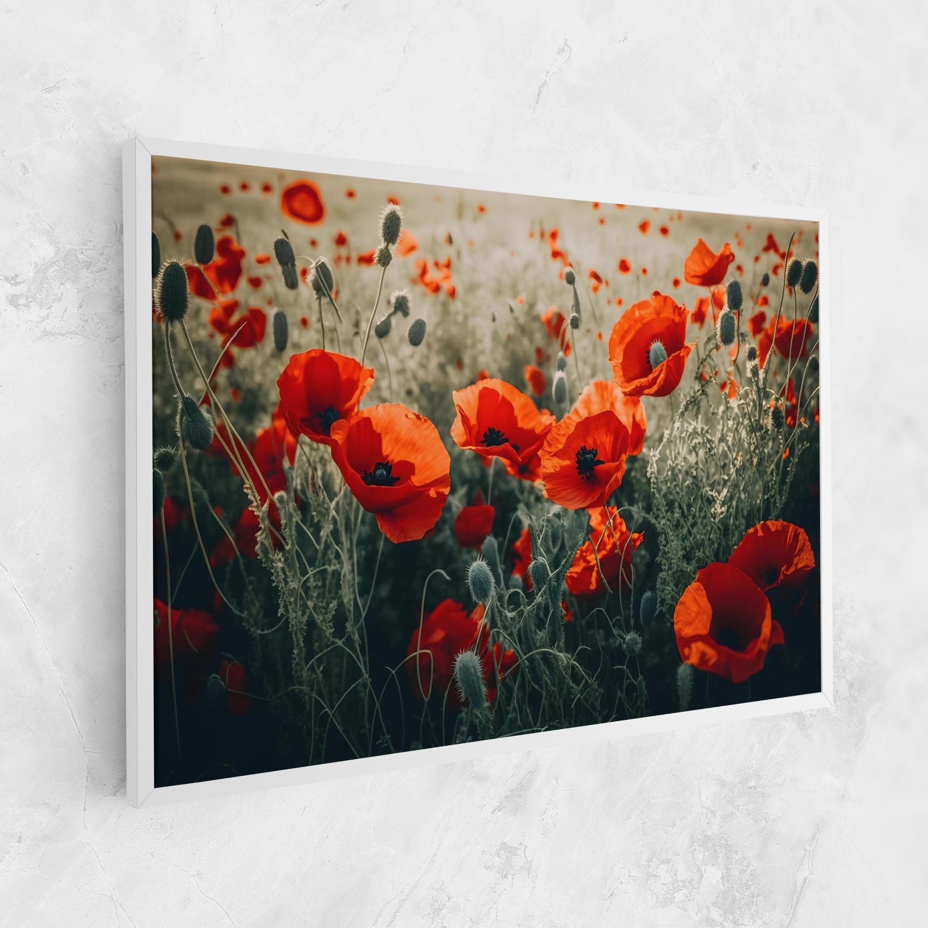 Картина на платно Poppy Grass Field mockup 1