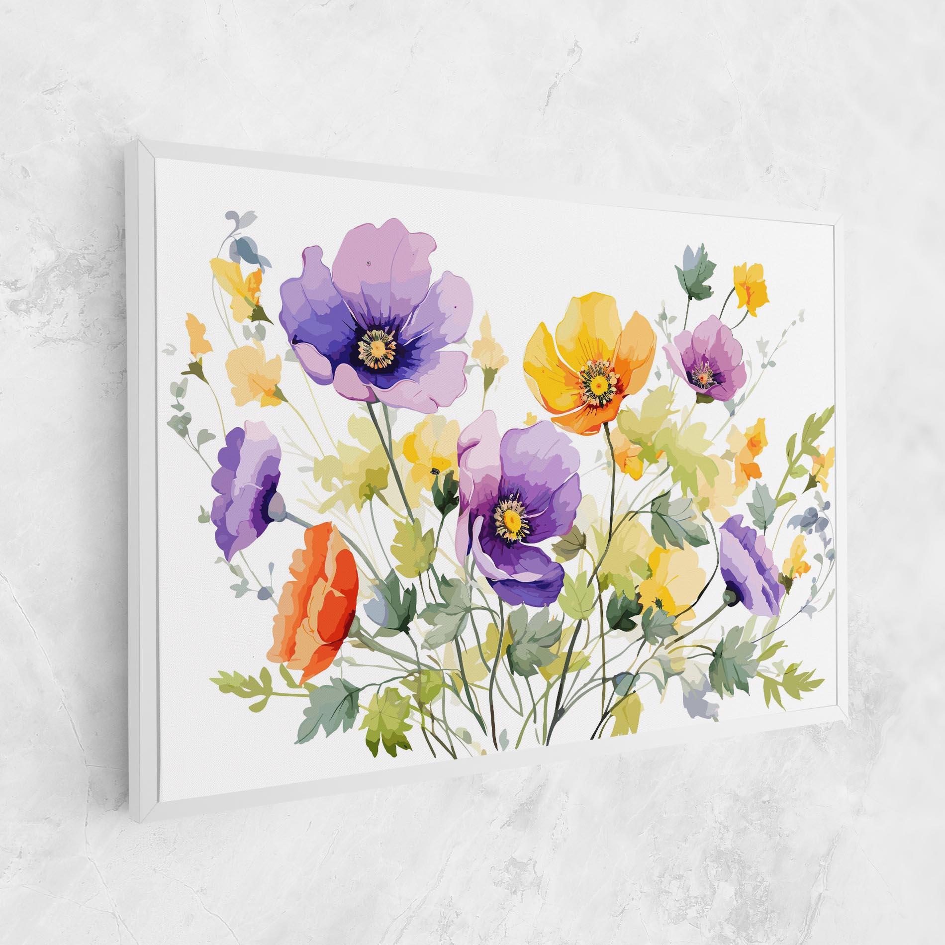 Картина на платно Purple Orange Poppy mockup 1