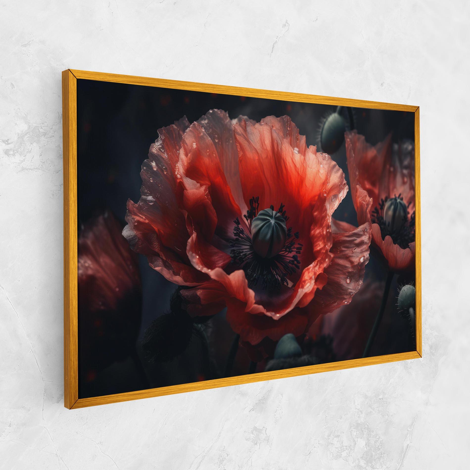 Картина на платно Dark Shade Poppy mockup 1