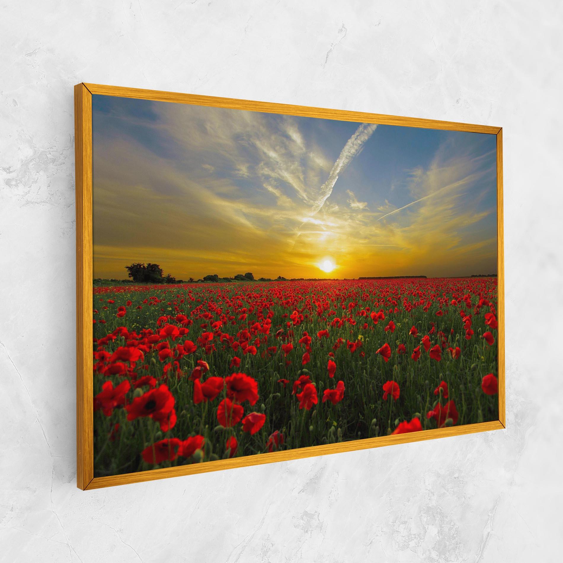 Картина на платно Poppies Sunset mockup 1