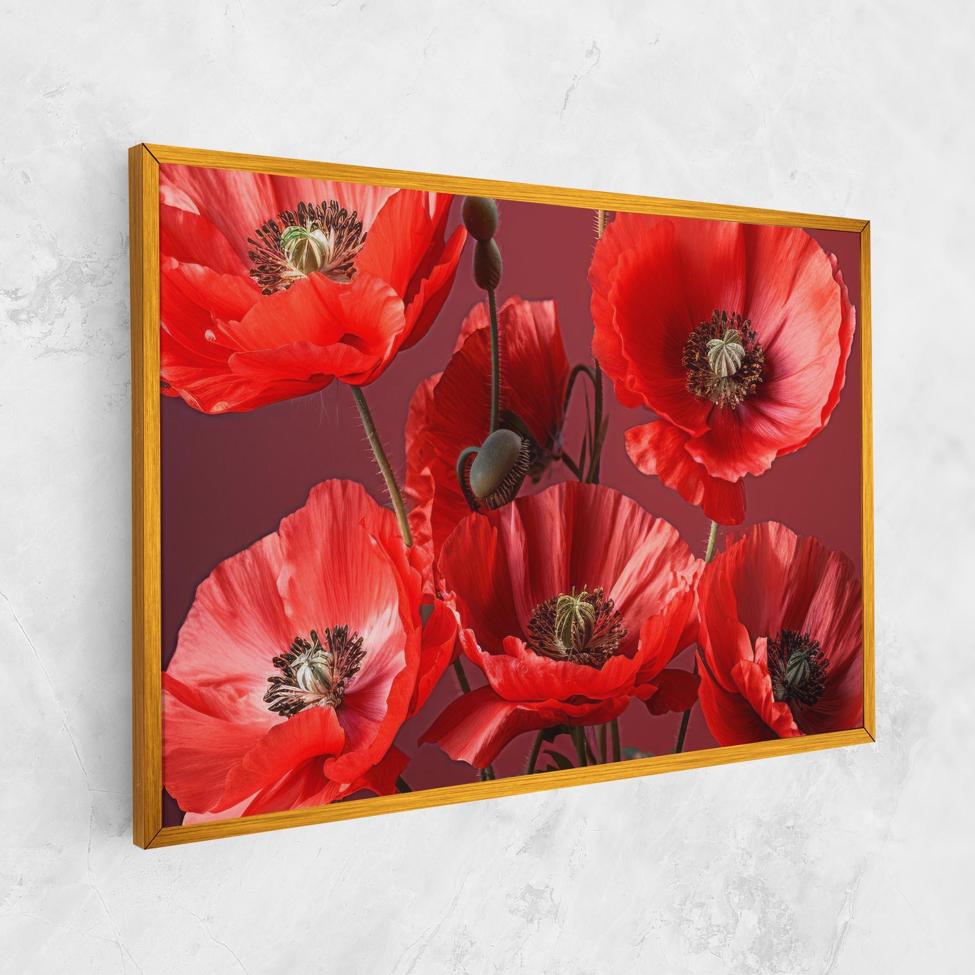 Картина на платно Red Poppies mockup 1