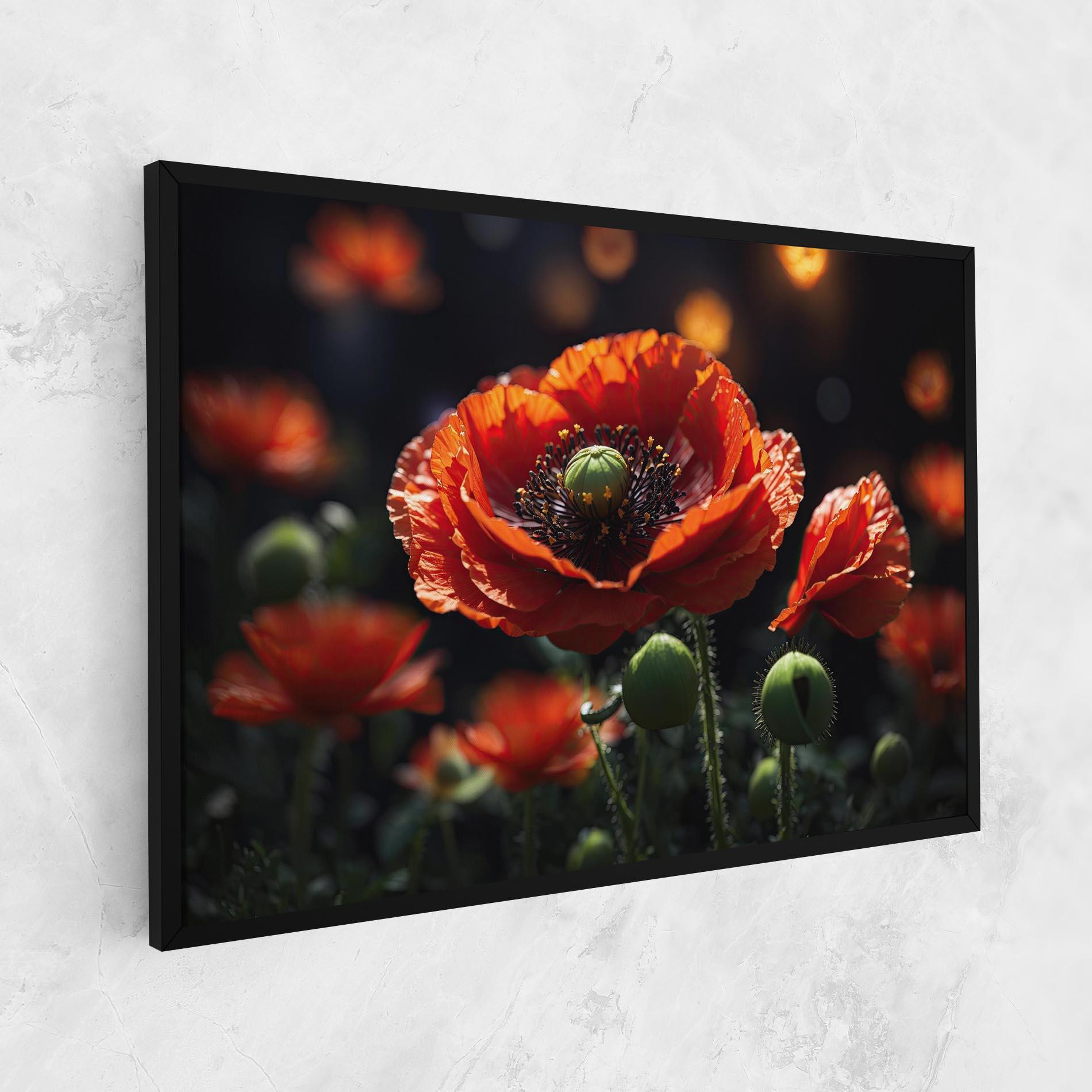 Картина на платно Red Poppy Close Up mockup 1