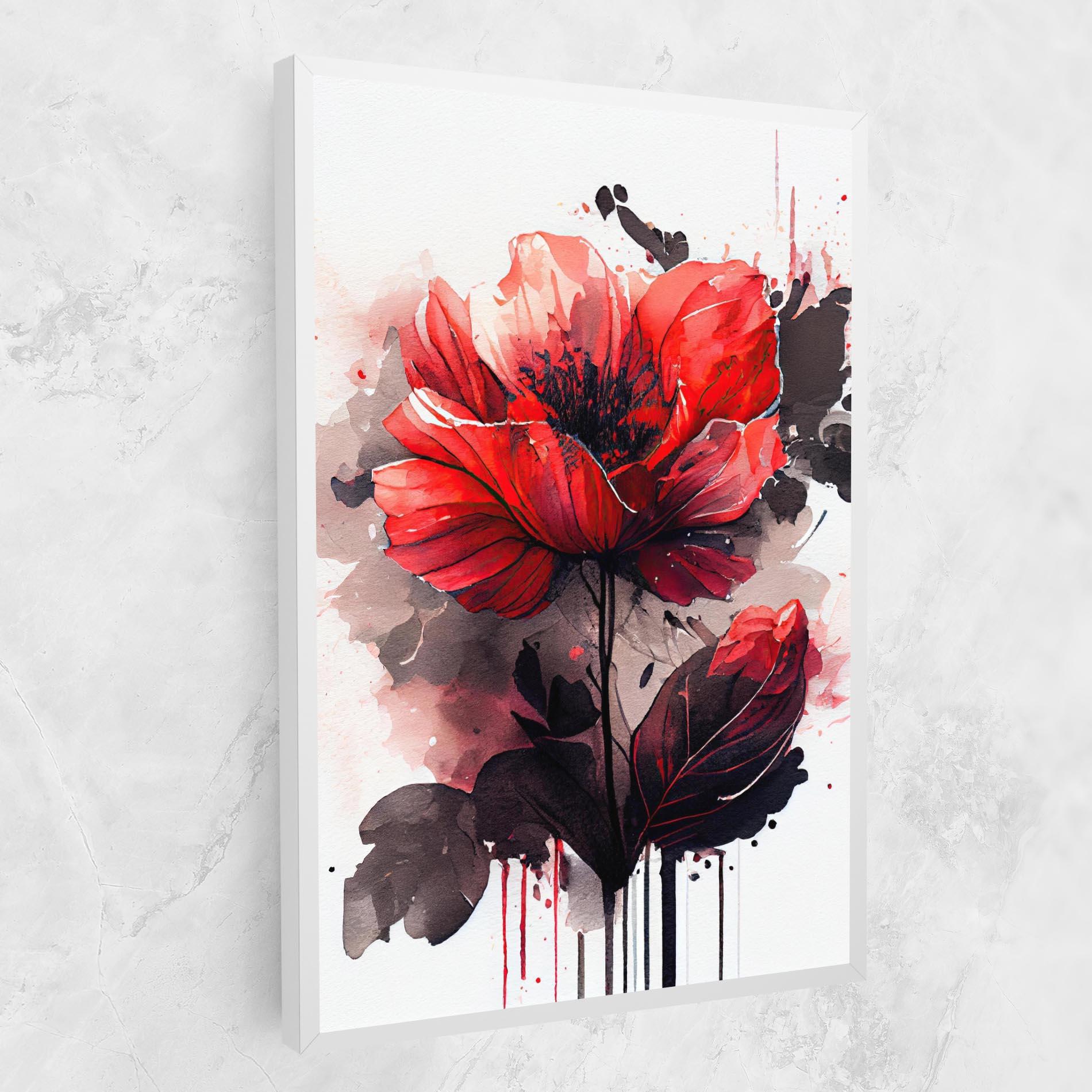 Картина на платно Watercolor Poppy mockup 1