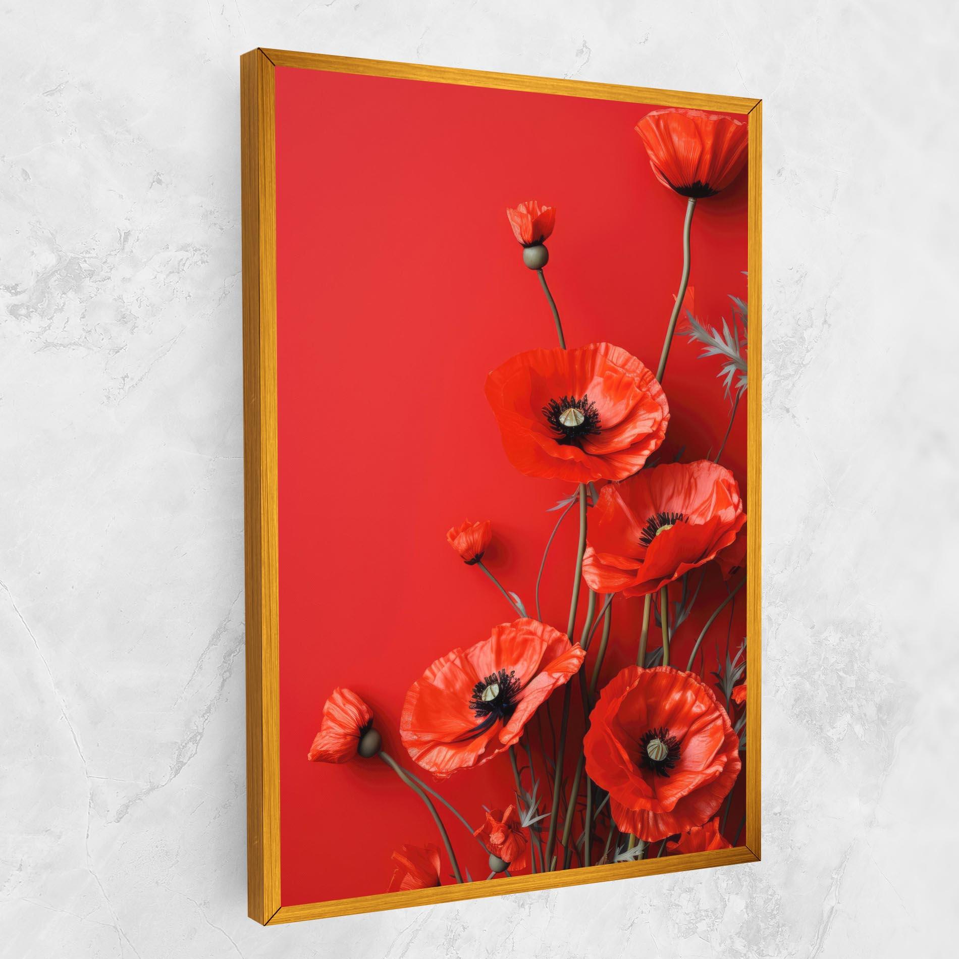 Картина на платно Poppies On The Table mockup 1