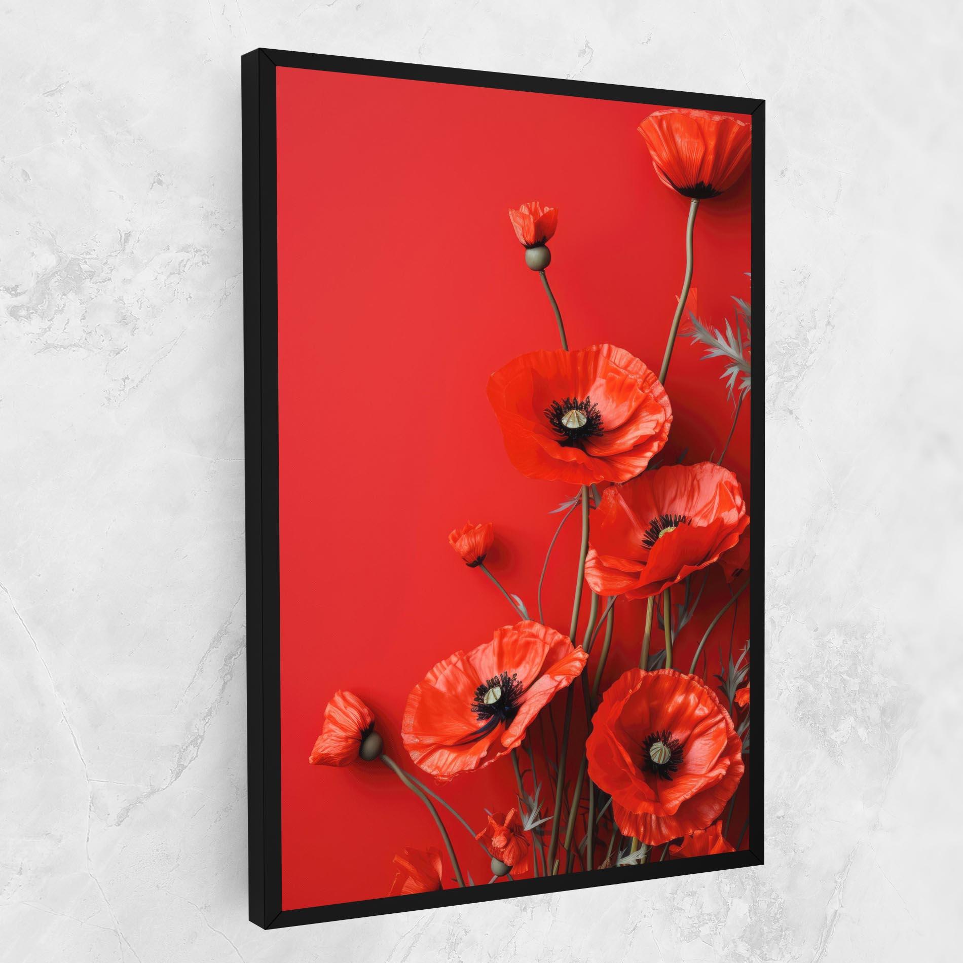 Картина на платно Poppies On The Table mockup 1