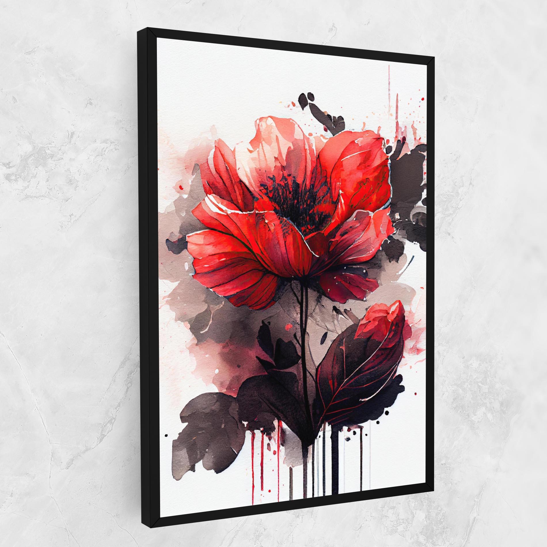 Картина на платно Watercolor Poppy mockup 1