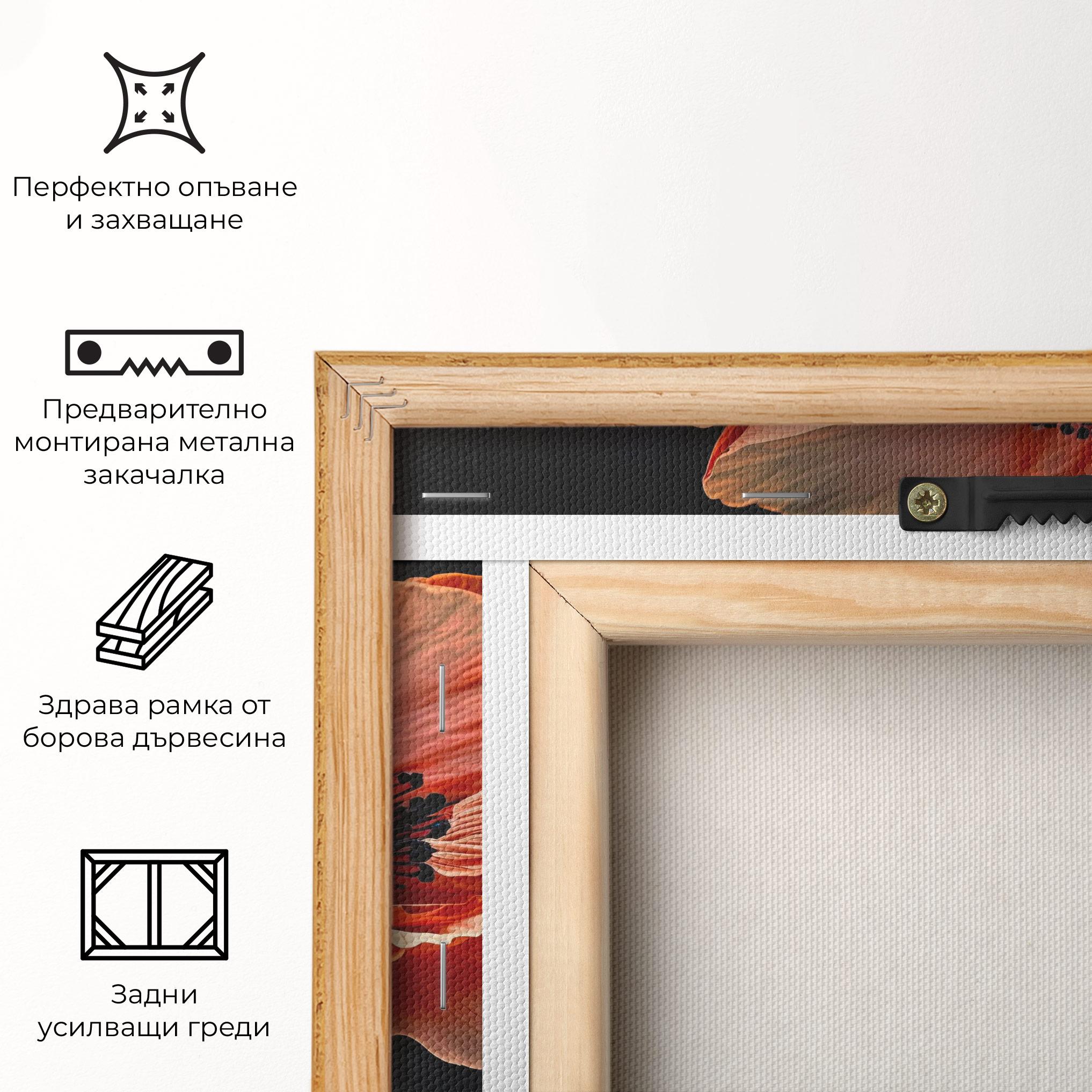 Картина на платно 3 Poppies mockup 5