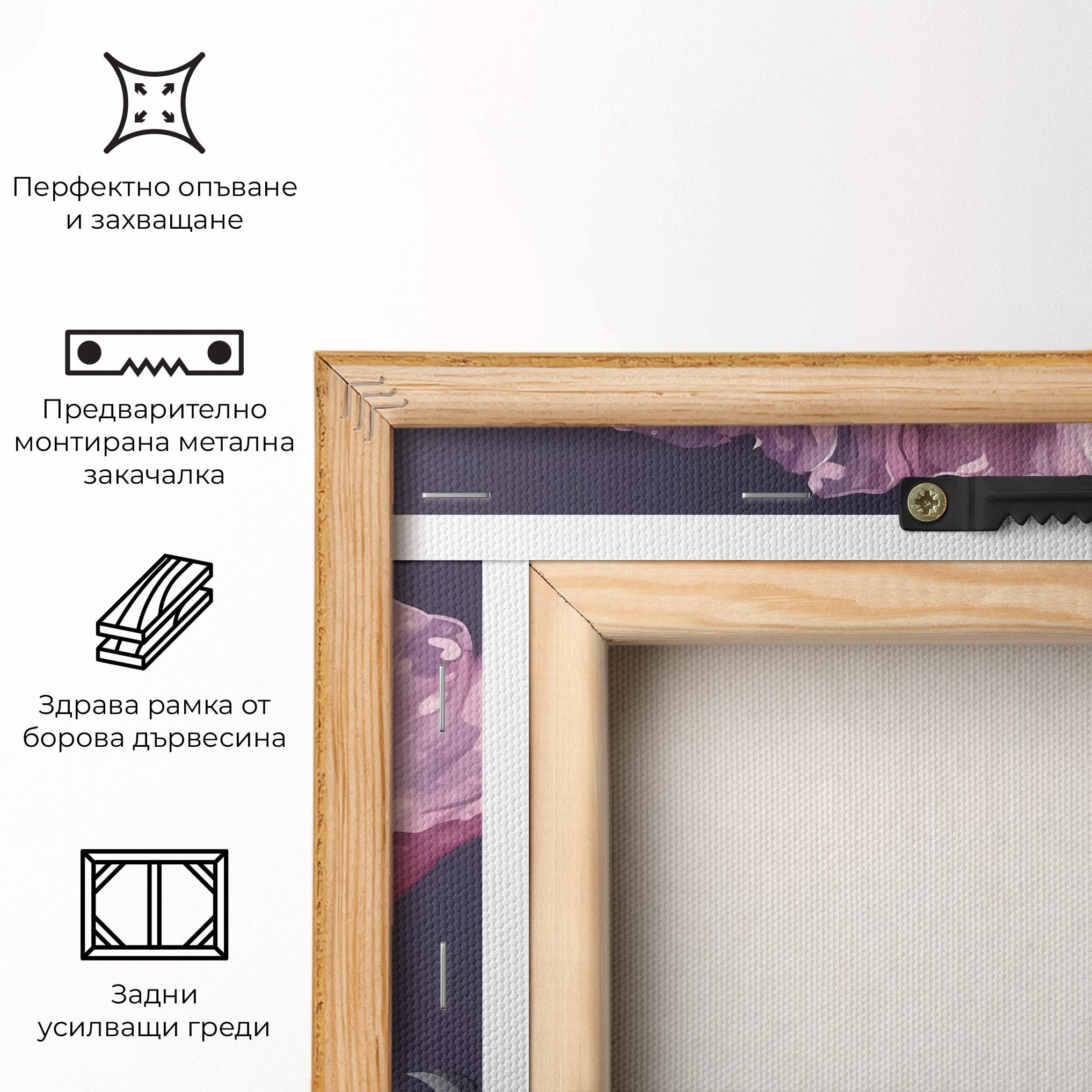 Картина на платно Light Purple Poppy mockup 5