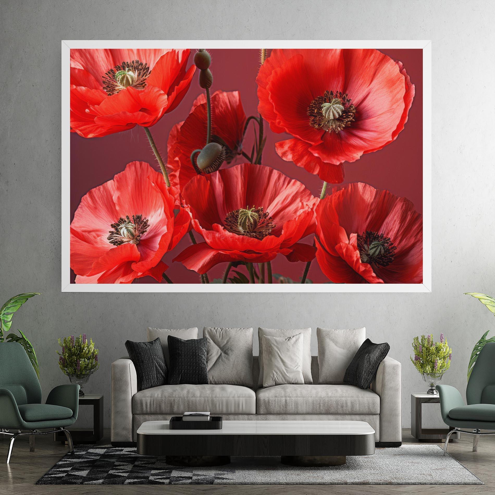 Картина на платно Red Poppies mockup 7