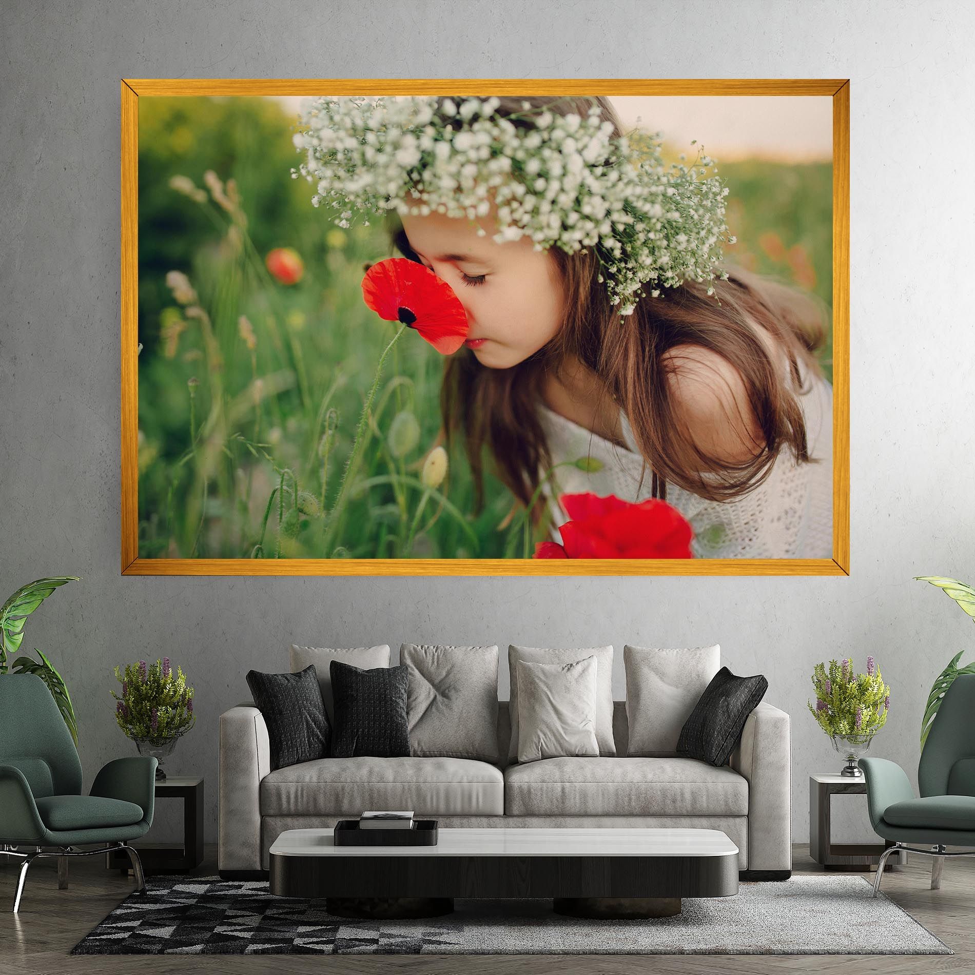 Girl With Poppies mockup 7