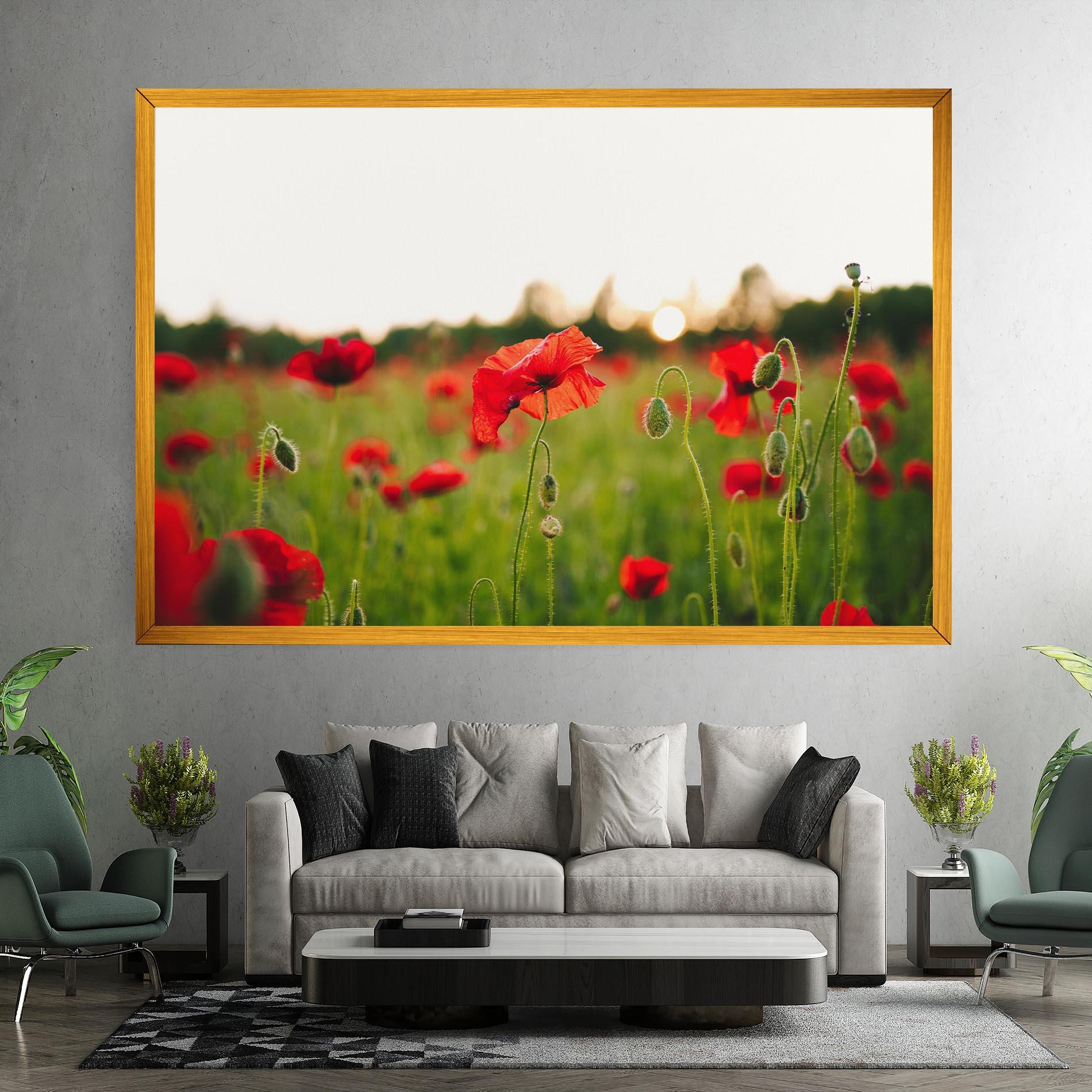 Картина на платно Poppies Field mockup 7