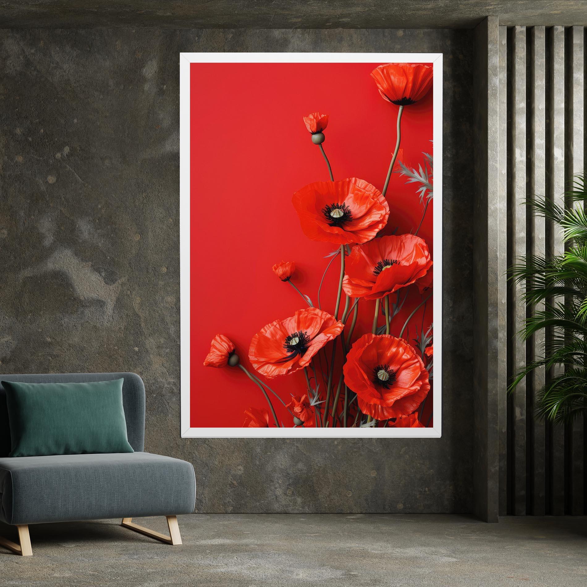 Картина на платно Poppies On The Table mockup 7