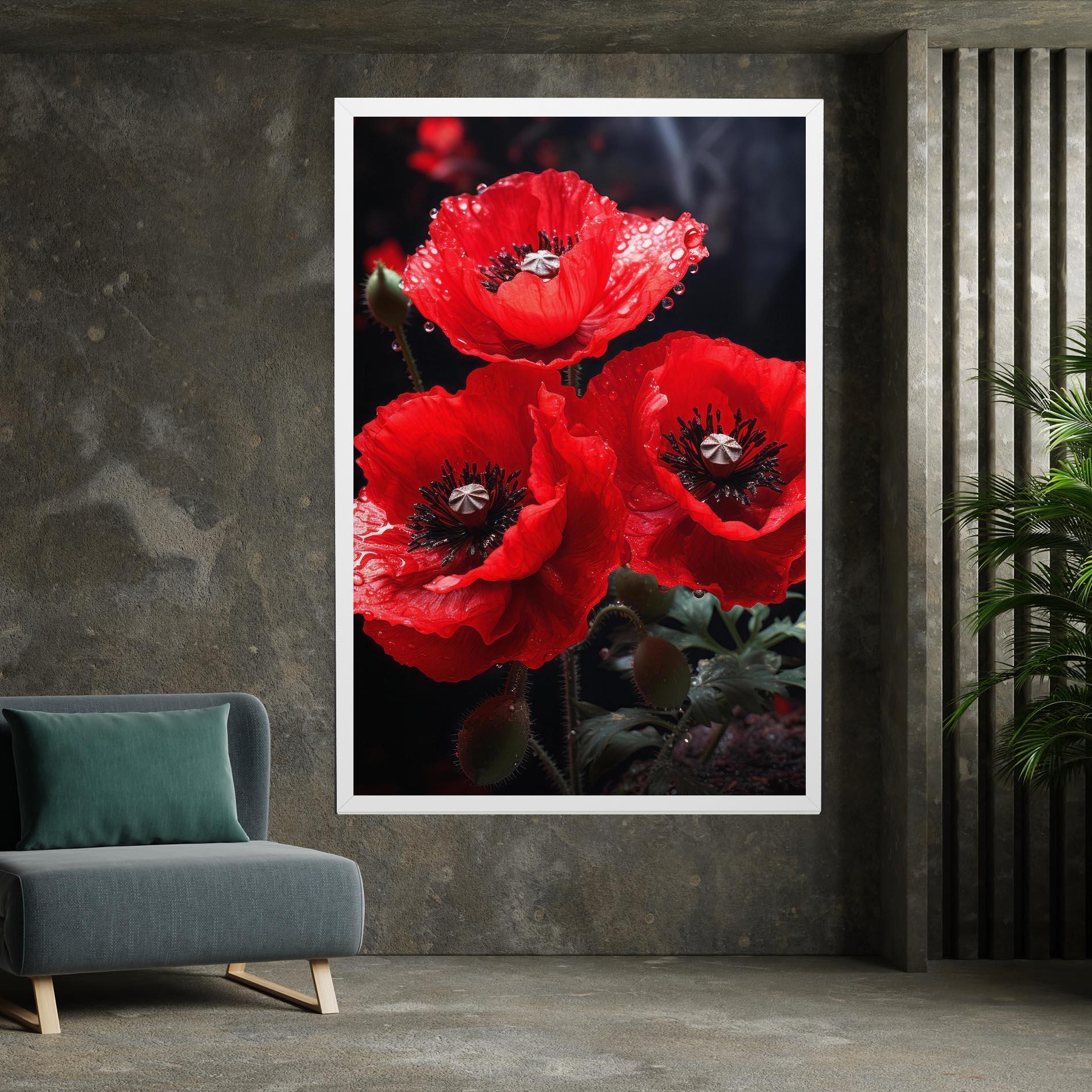 Картина на платно Red Poppy mockup 7