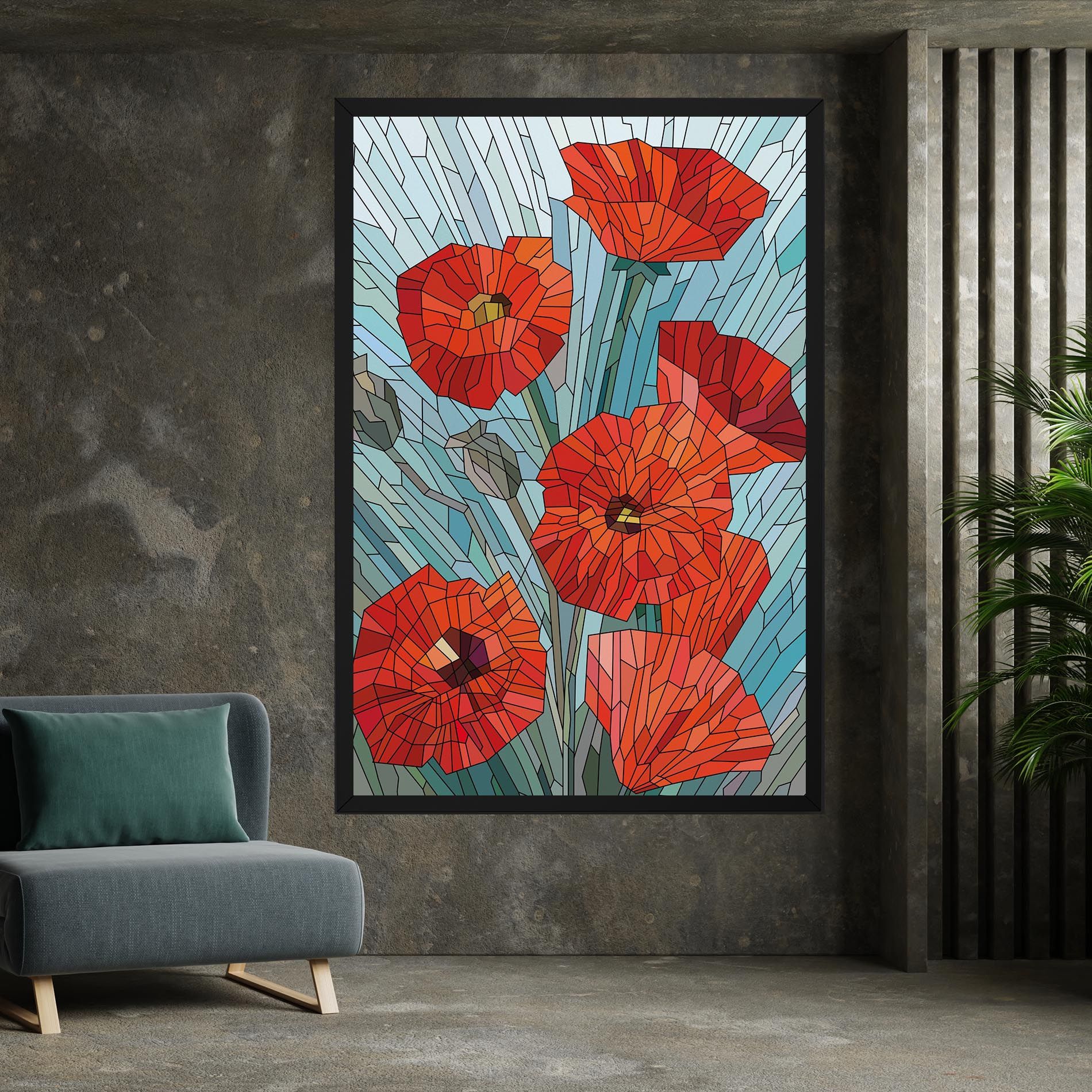 Blue Glass Poppy mockup 7