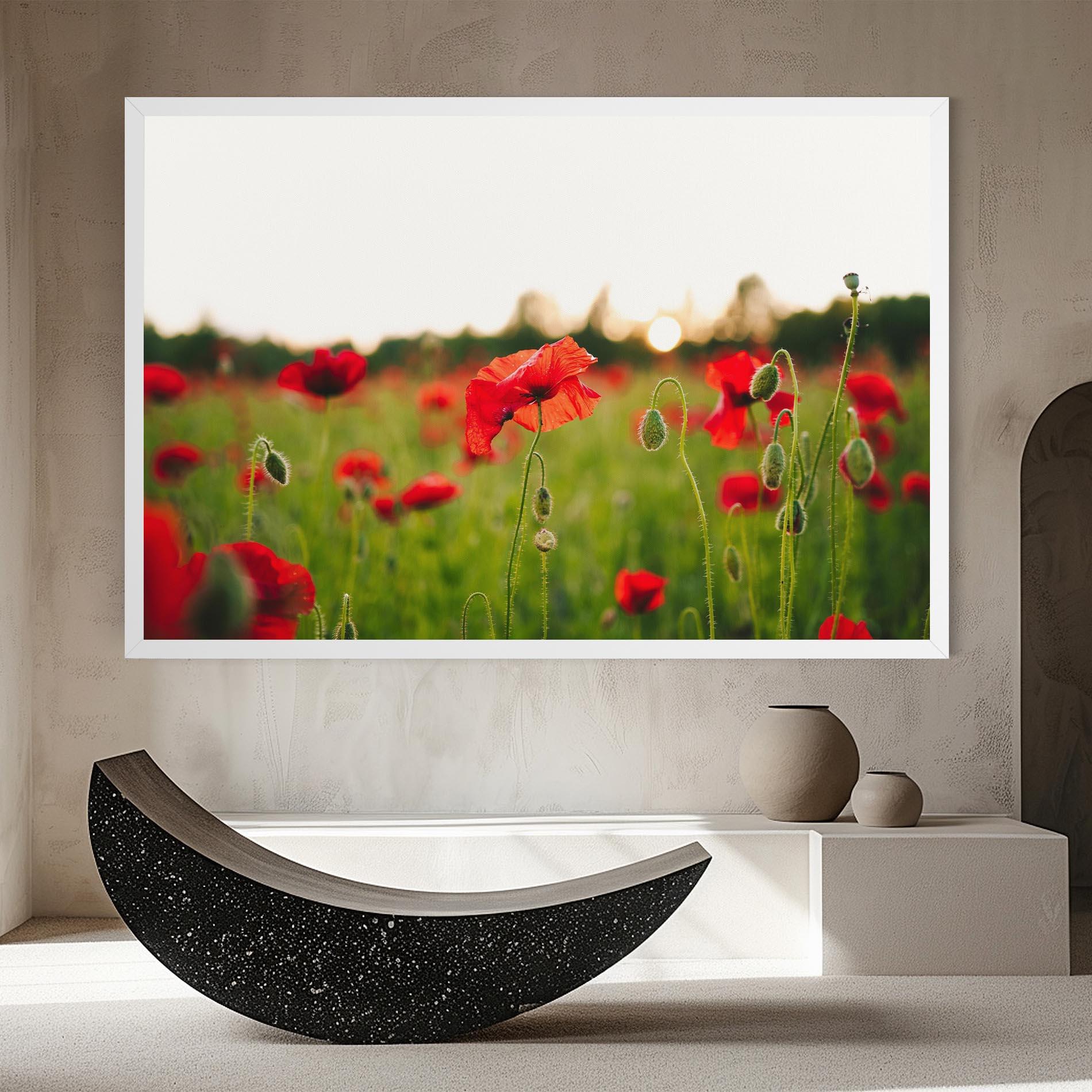 Картина на платно Poppies Field mockup 8