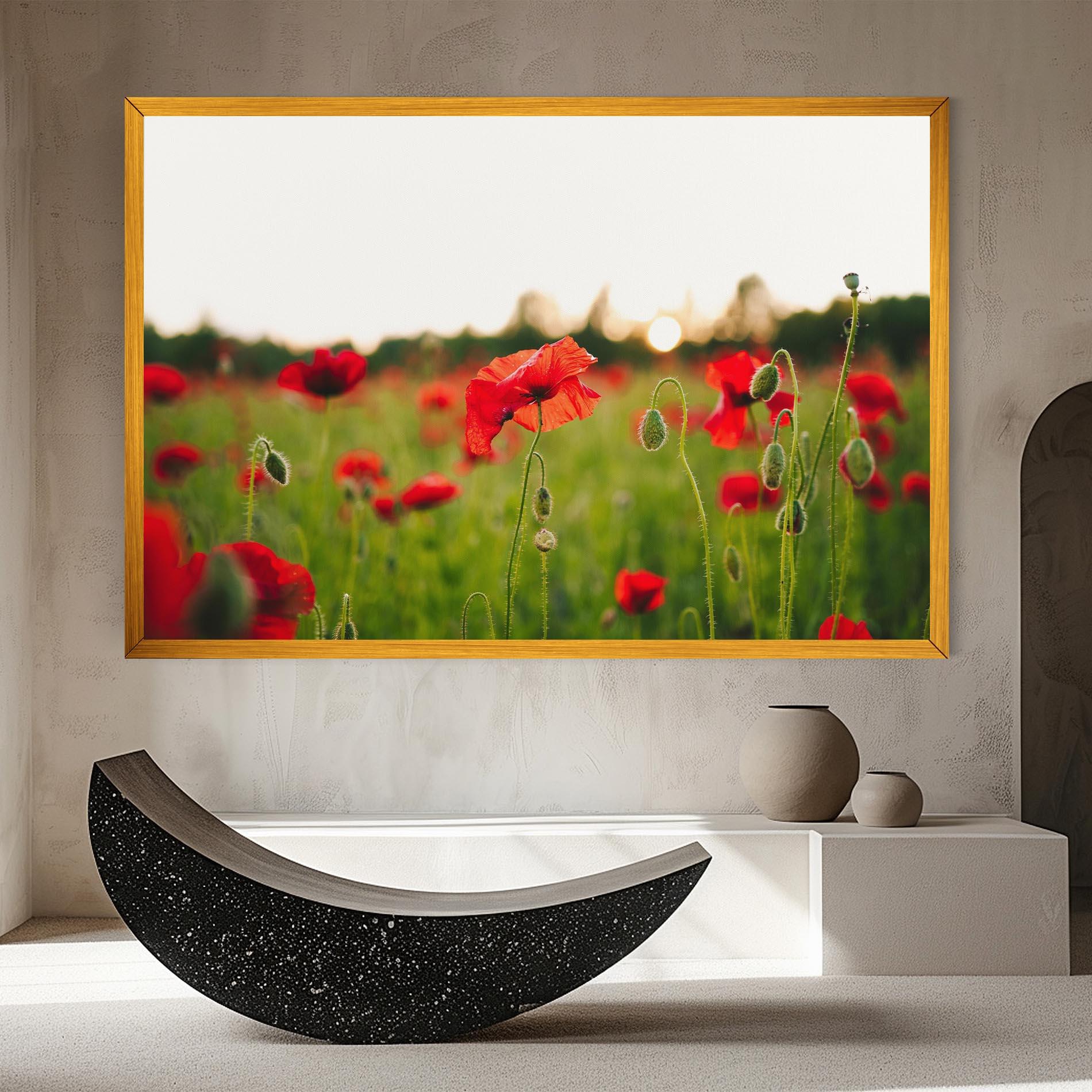 Картина на платно Poppies Field mockup 8