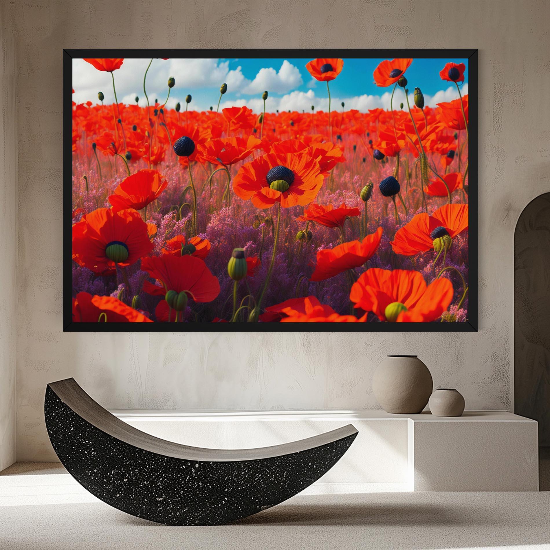 Картина на платно Wild Poppies mockup 8