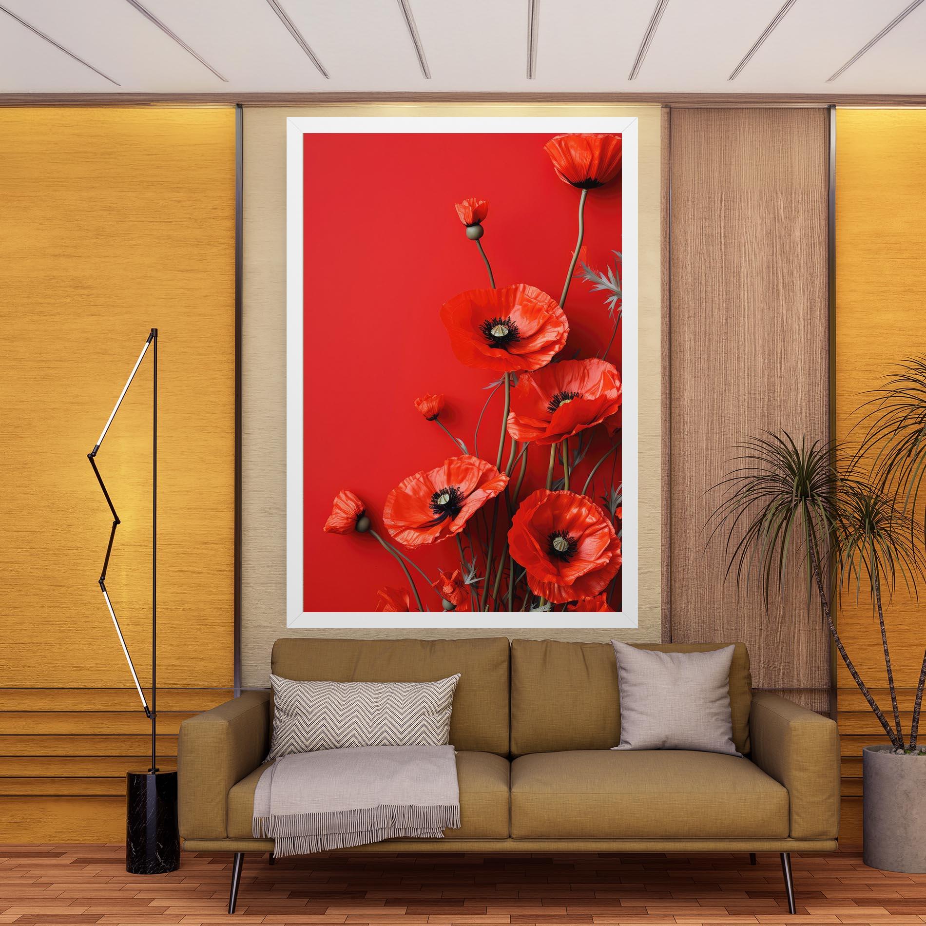 Картина на платно Poppies On The Table mockup 9