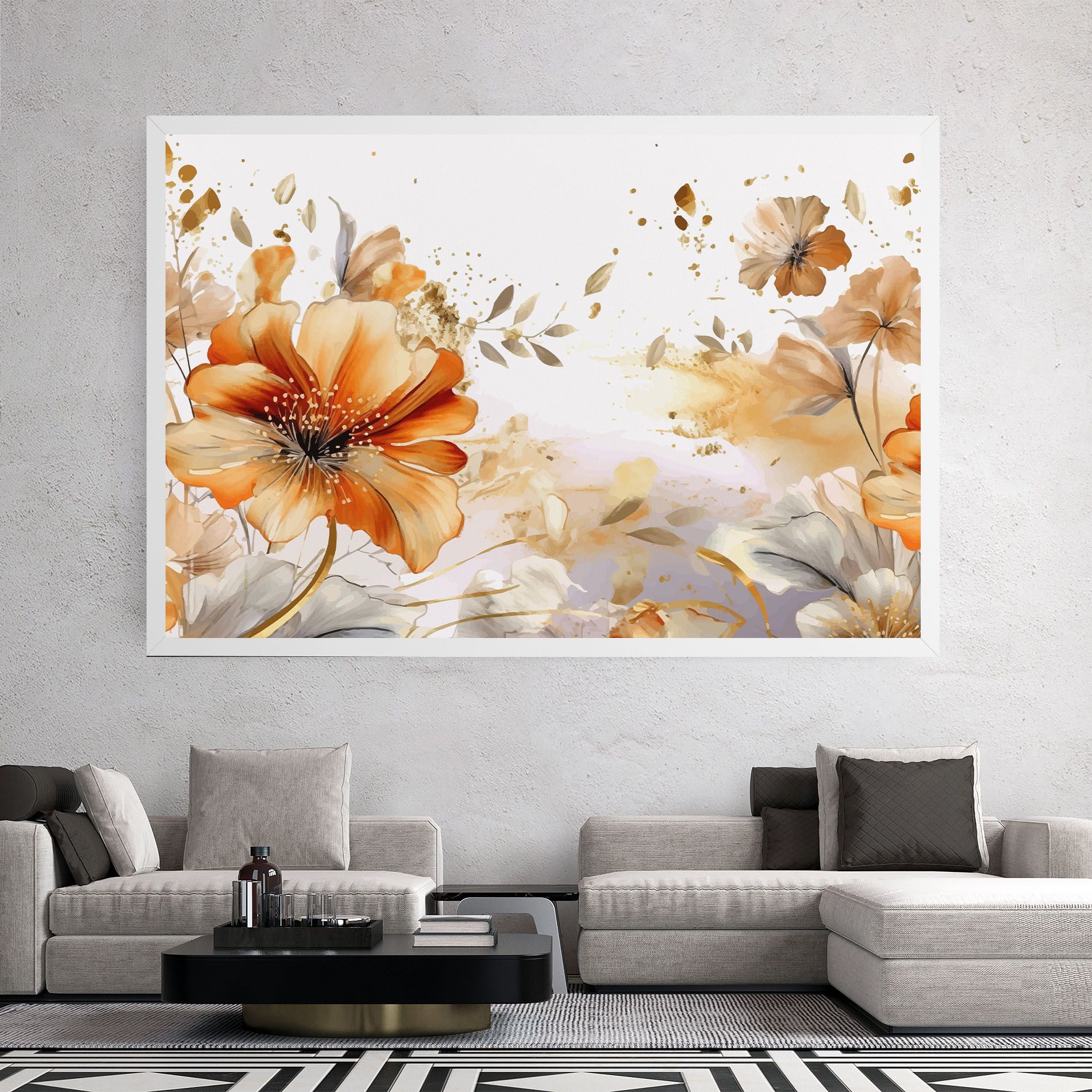 Gold Orange Poppy mockup 2
