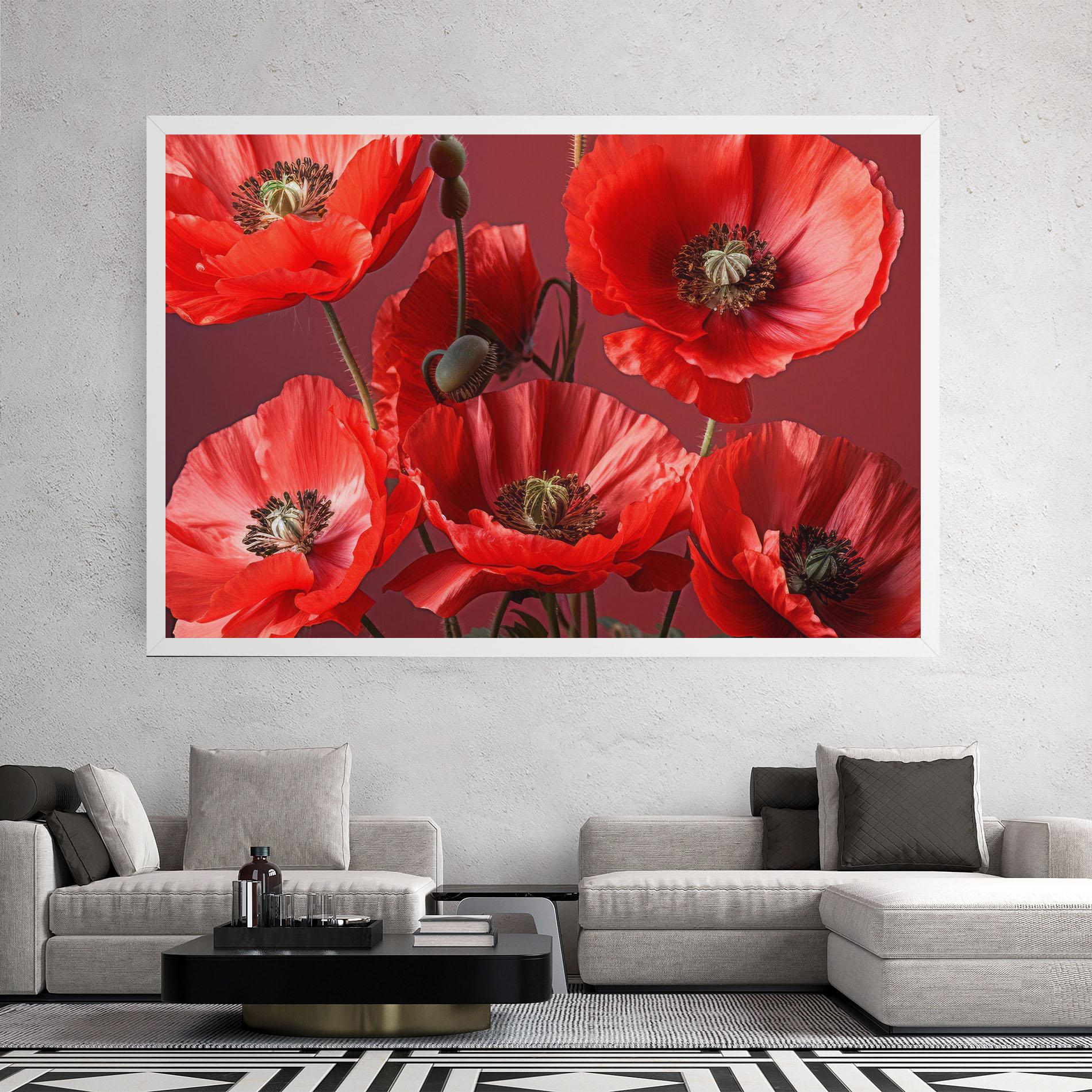 Картина на платно Red Poppies mockup 2